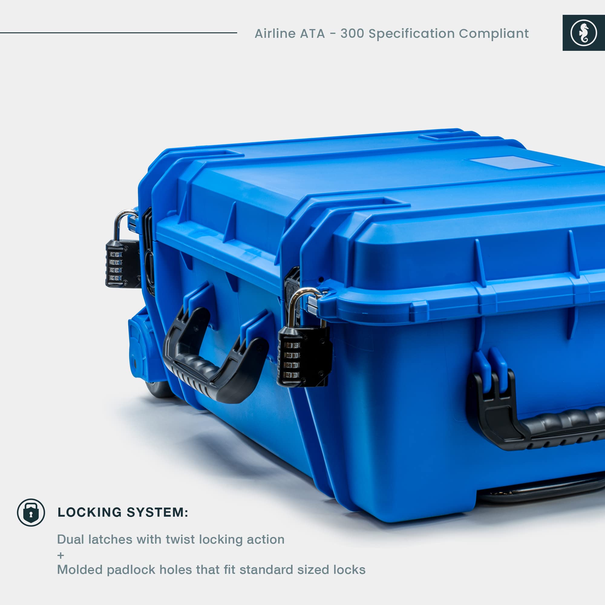 **Seahorse 920 Heavy Duty Protective Dry Box Case with Accuform Foam - TSA Approved, Mil-Spec, IP67 Waterproof, USA Made for Scuba Gear, Gaming Rigs, Sound Equipment & Travel - Ideal for Outdoor Adventures, Electronics Storage & Airline Travel**