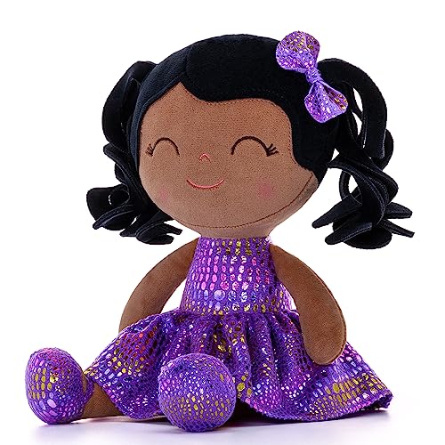 A01 Brown Skin Glitter Purple Dress