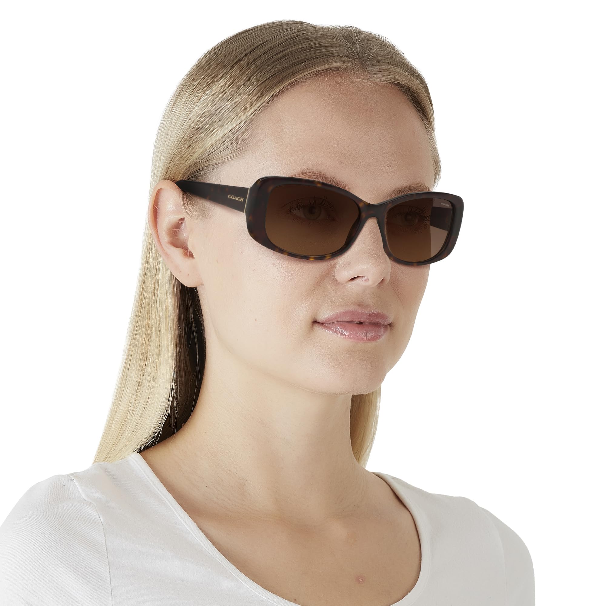 Coach Women's HC8168 Rectangular Sunglasses - UV Protection Fashion Shades for Driving, Beach & Outdoor Activities