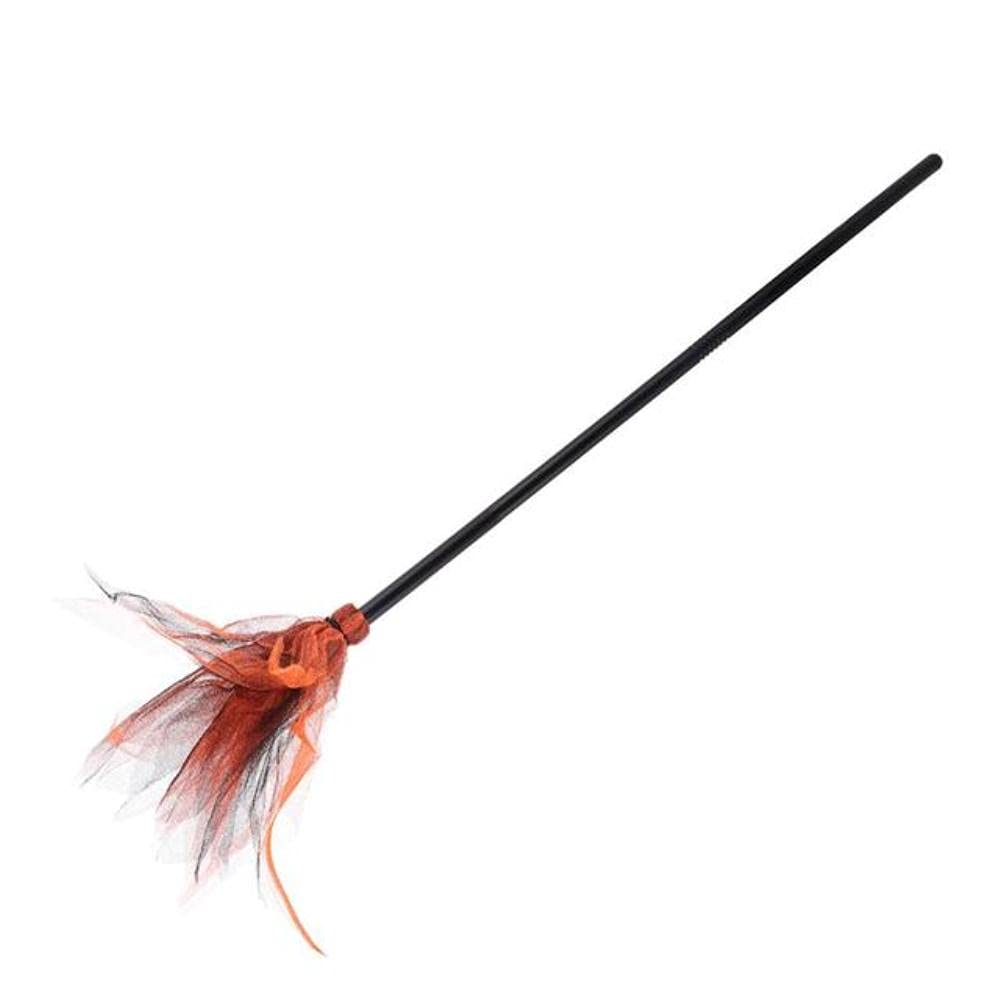 2Pcs Halloween Witch Broom - Creative Mesh Broomstick for Witch Costume, Halloween Party Decor, Masquerade & Cosplay Accessories - Perfect for Trick or Treat, Themed Parties & Spooky Decorations