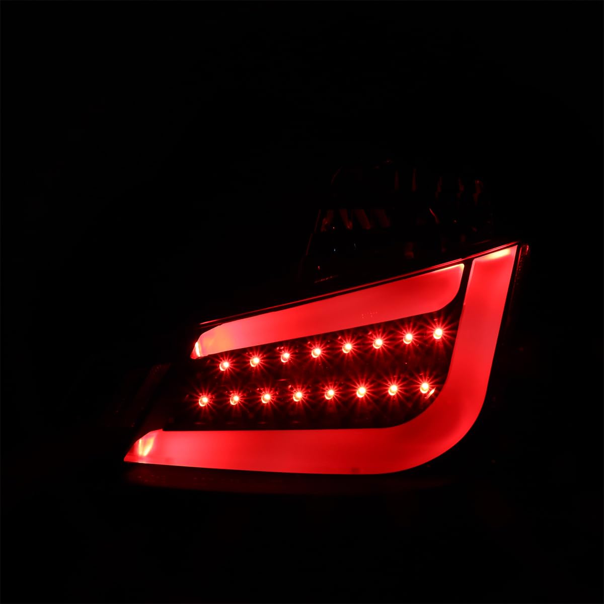 Spec-D Tuning Black LED Tail Lights with White LED Light Bar - Compatible with 2011-2013 Scion tC - Left & Right Pair Assembly - Upgrade Your Car's Style & Nighttime Visibility for Enhanced Safety