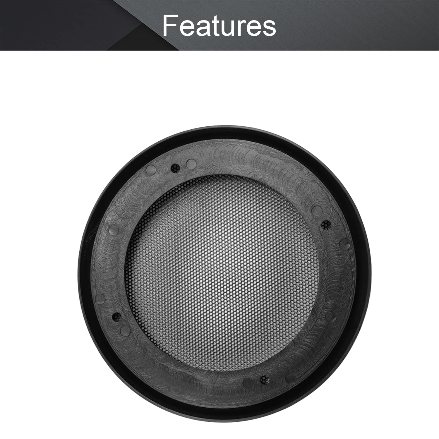 4 Inch Speaker Grill Cover - Black Cloth Mesh Woofer Guard Protector with 4 Screws | Durable Audio Accessory for Home Theater, Car Audio & Studio Speakers