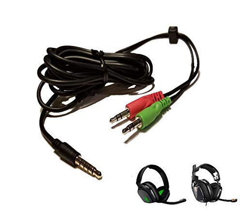 ienza 2.0M A10 A40 Audio Chat Cable for PC, Xbox One & PS4 - Compatible with Astro A10 & A40 TR Headsets (No Mute/Volume) - Perfect for Gaming, Streaming & Voice Chat