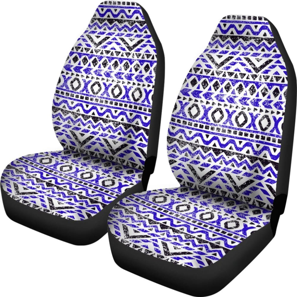 Premium Aztec Deep Blue & Black Car Seat Covers - Universal Fit for Cars, Trucks & SUVs - Stylish Protection for Daily Commutes & Road Trips