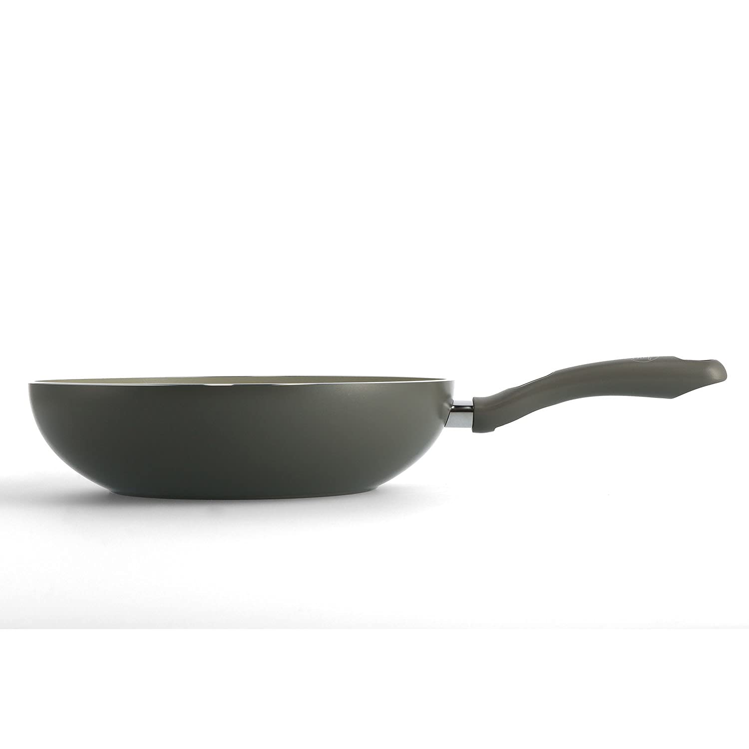 Green Chef 11-Inch Deep Wok Pan - Ceramic Non-Stick, IH Compatible, Easy to Clean & PFOA-Free - Perfect for Stir-Fry, Sauteing & Asian Cooking (28cm, Earth Tone, Quartz Gray)
