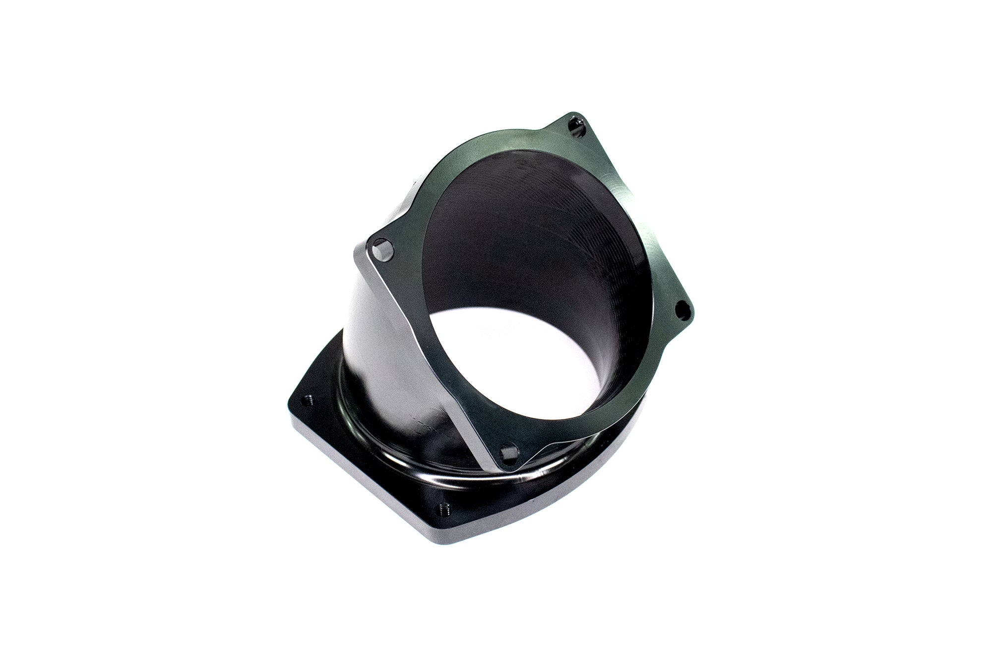 Billet Elbow Godzilla Mod Motor 45 Degree Angle to ICON 92mm Throttle Body Adapter 12 10018BLK - Performance Upgrade for Ford Mustang & F-150 Raptor