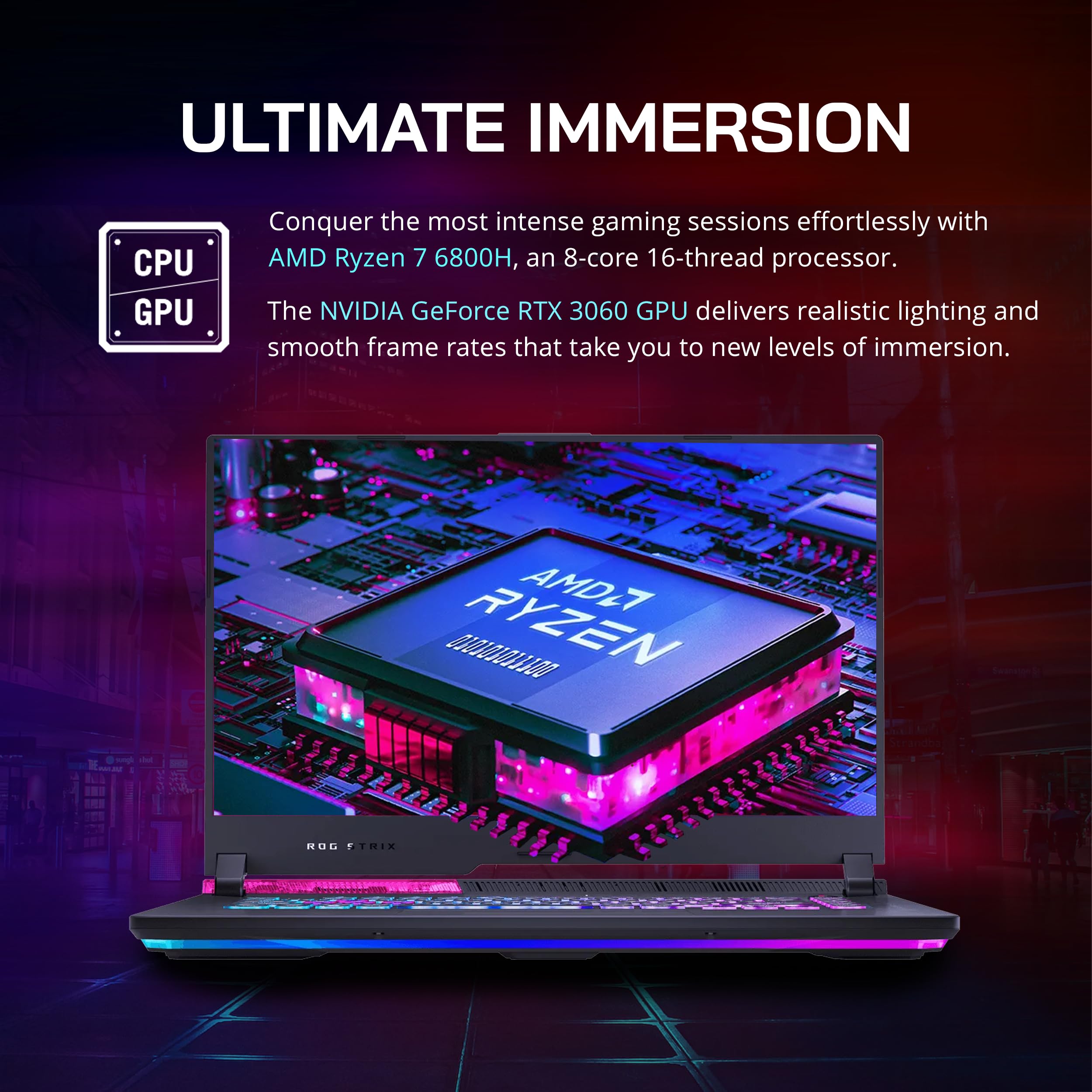 Asus ROG Strix G15 Gaming Laptop - Ryzen 7, RTX 3060, 144Hz for Esports & Streaming