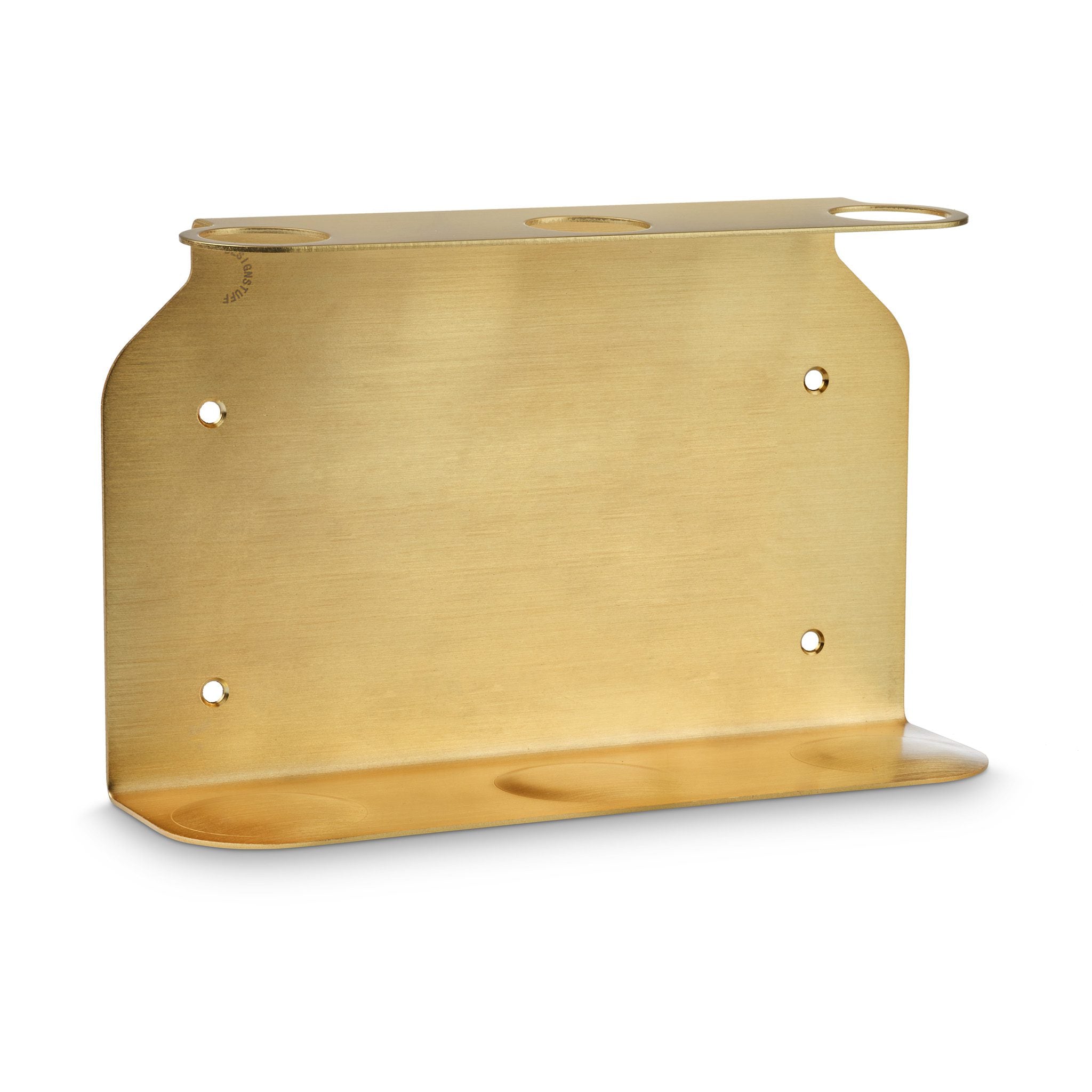 PRE ORDER DESIGNSTUFF Triple Soap Dispenser Holder in Brushed Brass - Perfect for Bathroom, Kitchen, and Spa Organization