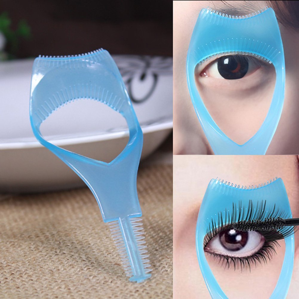2-Pack Eyelash Makeup Tools - Upper & Lower Mascara Guard Applicator Guide with Eyelash Comb (Random Colors) for Perfect Lash Separation & Smudge-Free Application - Ideal for Professional Makeup Artists & Home Beauty Routines