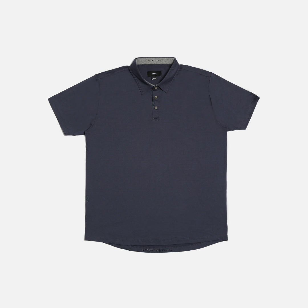 TRUE All Day Polo Heather - Comfortable Men's Casual Shirt for Work, Golf & Everyday Wear | Breathable & Durable Cotton Blend