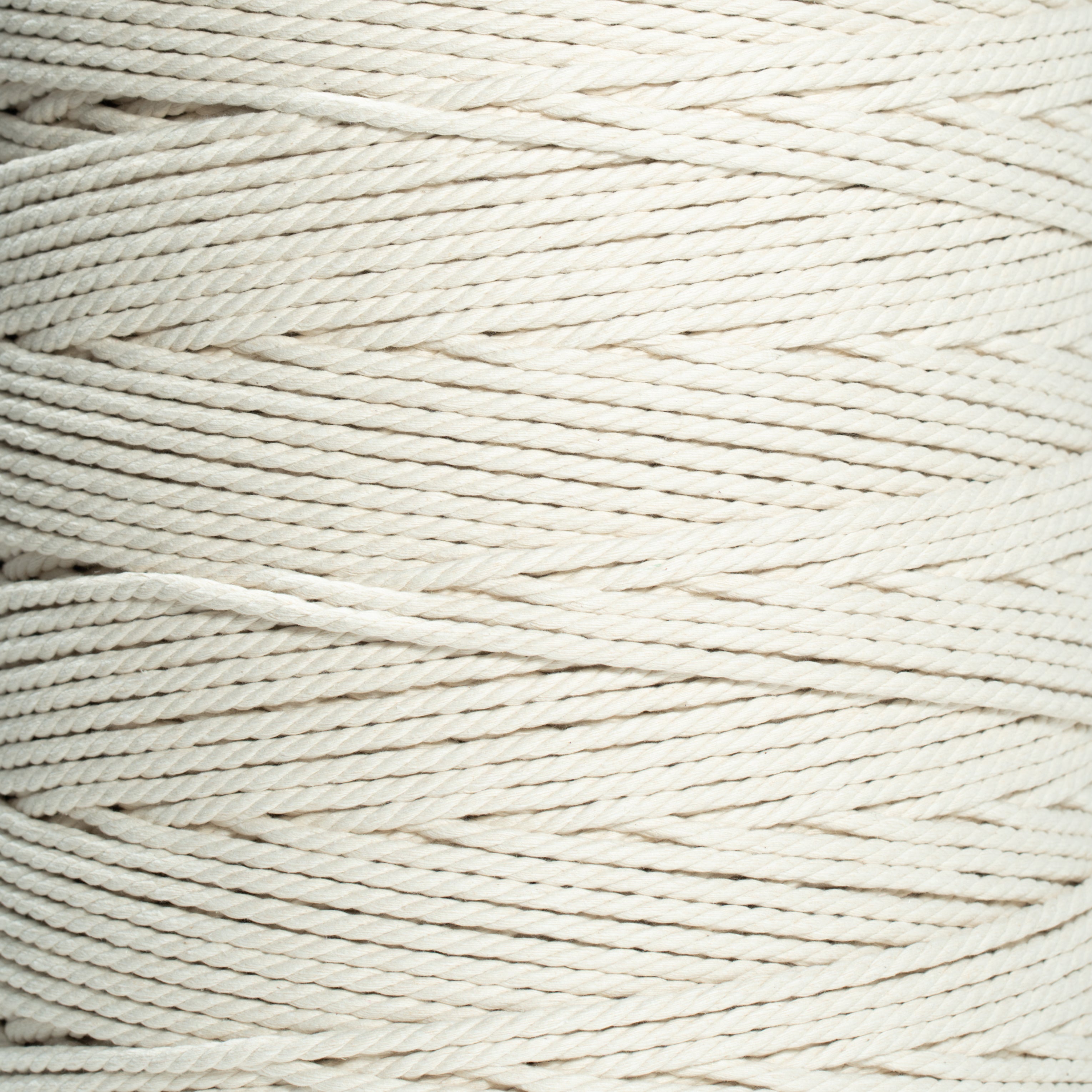 Eco-Friendly 5mm 3-Ply Natural Cotton Rope Spool - Zero Waste, Sustainable Crafting & DIY Projects for Home Decor, Macrame, and Gardening