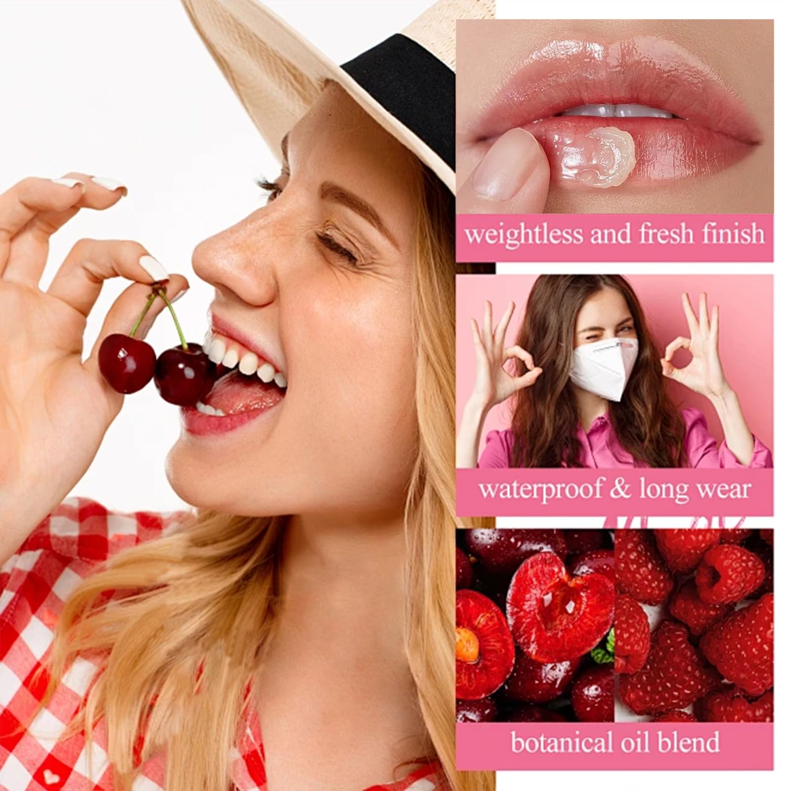 6PCS Bee Lip Balm Set - Honey Propolis Moisturizing & Hydrating for Dry Lips (Cherry, Nectarine, Aloe, Mint, Strawberry, Honey) - Overnight Lip Care