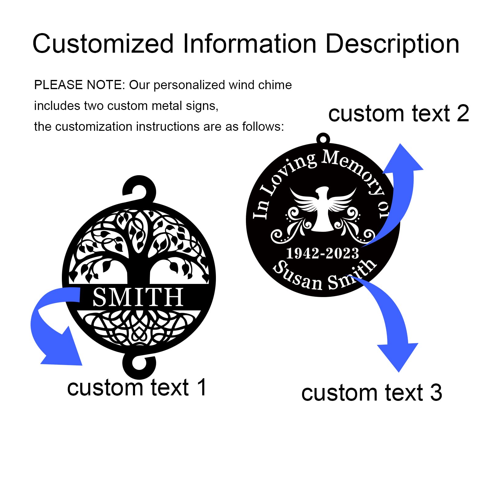 Personalized Memorial Wind Chimes for Outdoor Decor - 37