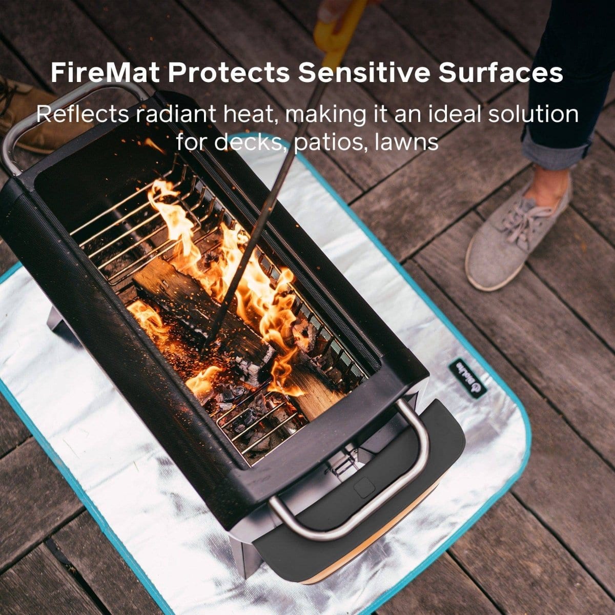 Fire Pit Essentials Kit - Complete Outdoor Fire Pit Accessories Set for Camping, Backyard & Patio - Includes Poker, Cover, Gloves & More