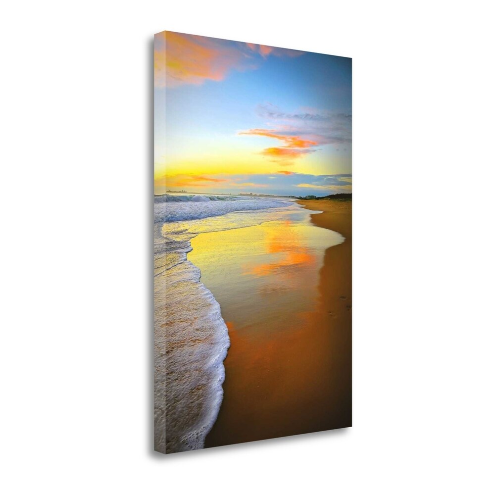 Beach Sunrise By Tracie Louise - Premium Giclee Art Print on Gallery Wrapped Canvas - Ready to Hang Wall Decor - Perfect for Living Room, Bedroom or Office