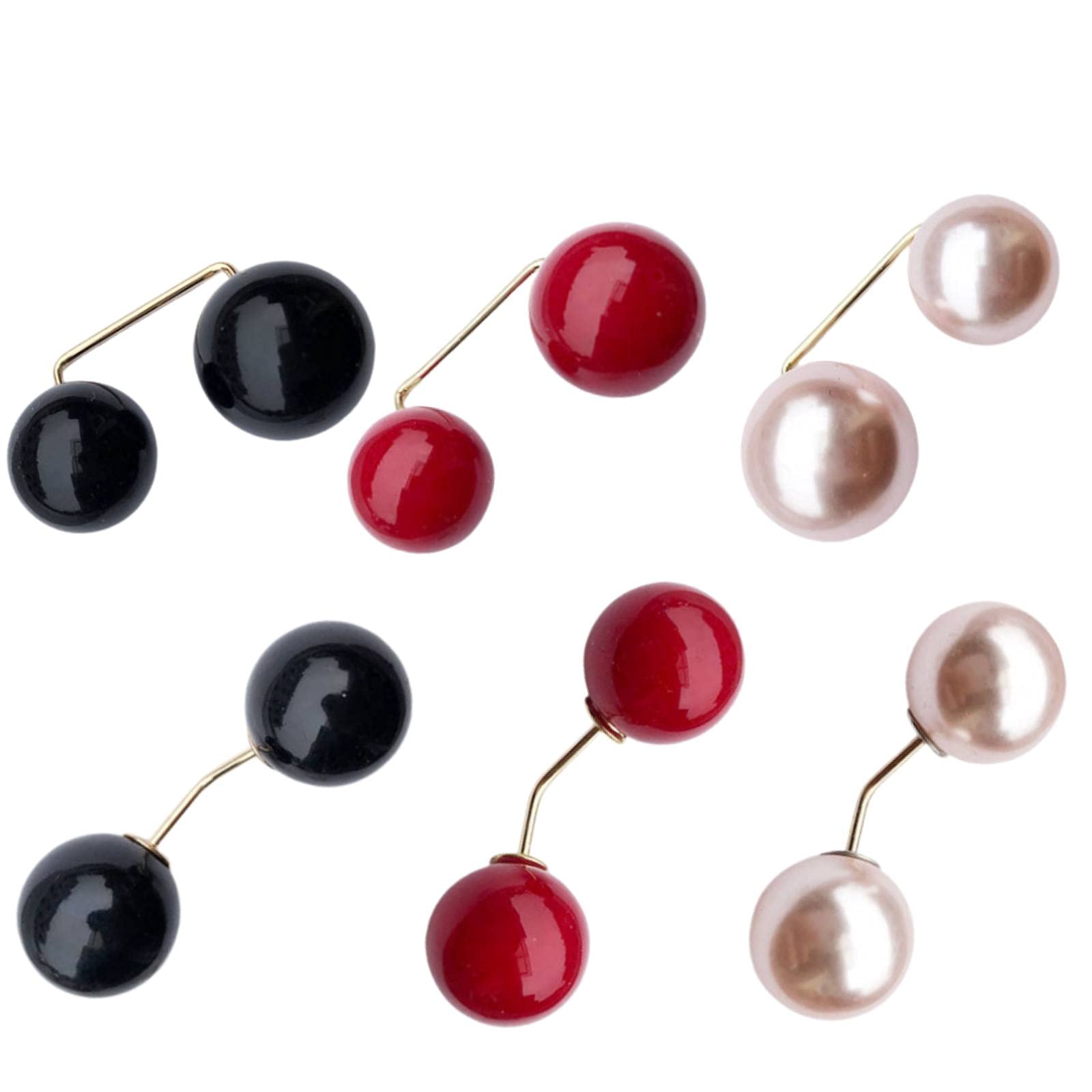 WILLBOND 6-Pack Elegant Artificial Pearl Brooch Pins - Anti-Exposure Neckline Safety Pins for Women, Sweater & Shawl Clips - Perfect for Weddings, Parties & Formal Events (2 Stylish Designs)
