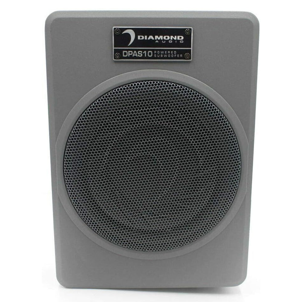 Diamond Audio DPAS10 300W MAX (150W RMS) Powered Active Subwoofer - Refurbished | Premium Bass for Home Theater & Car Audio Systems