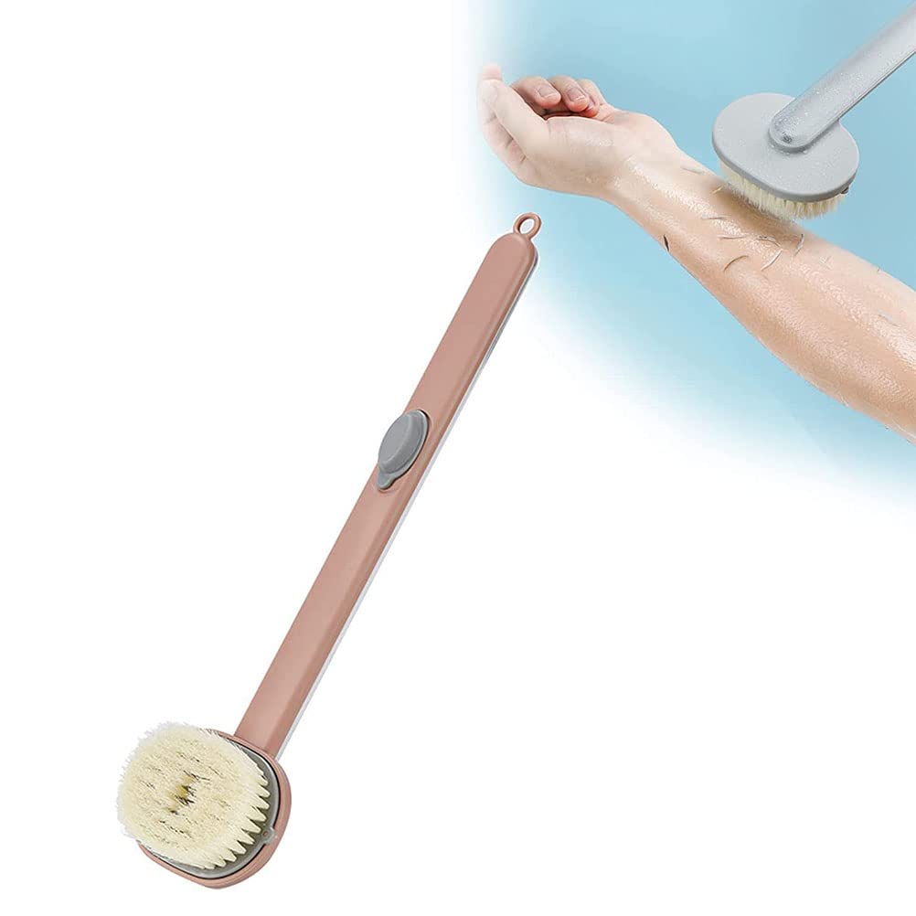 Gefemini Long Handle Bath Brush with Detachable Back Scrubber and Soap Dispenser - Exfoliating Body Wash Brush for Deep Cleaning, Massage & Back Care - Perfect for Shower, Spa & Home Bathing Routine