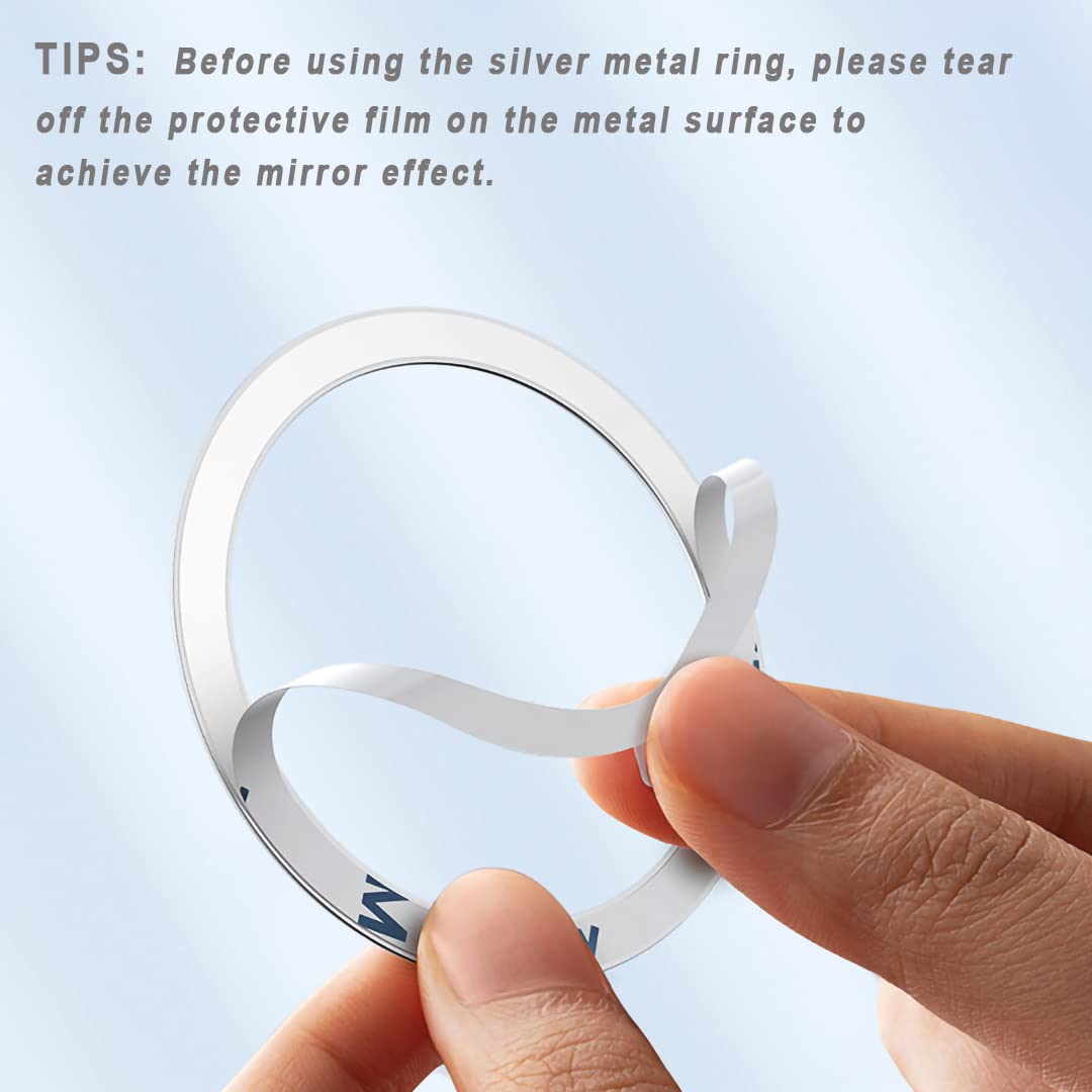 12-Pack Magnetic Wireless Charger Rings - Universal Metal Stickers for MagSafe & Qi Charging (6 Colors, Ultra Thin) - Compatible with iPhone, Samsung & Most Smartphones - Perfect for Car, Home & Office Use