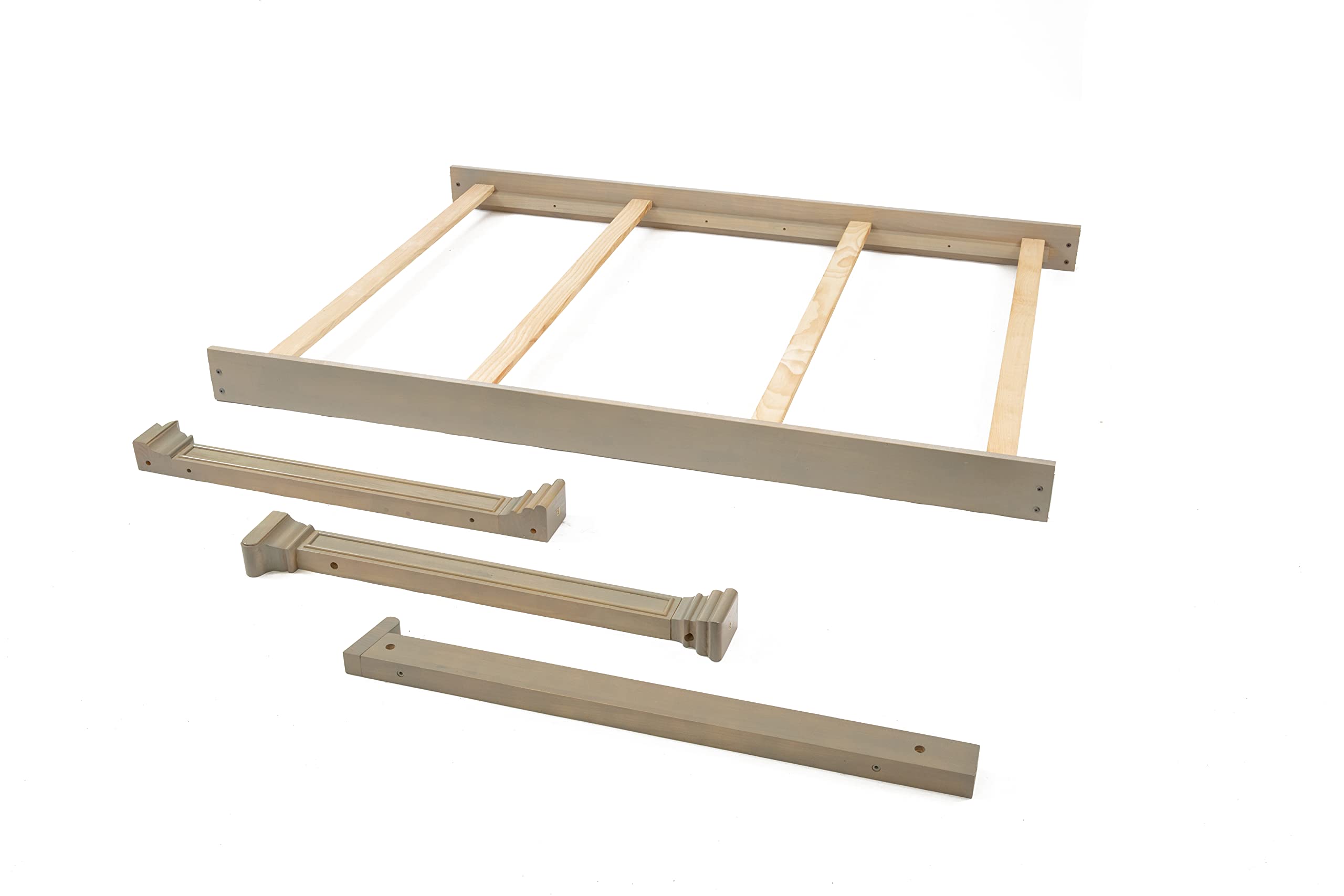 Full-Size Conversion Kit Bed Rails for Sorelle Crib & Changer Combos - Rustic Taupe & Sedona Crib | Safe Toddler Bed Transition | Nursery & Kids Room Upgrade