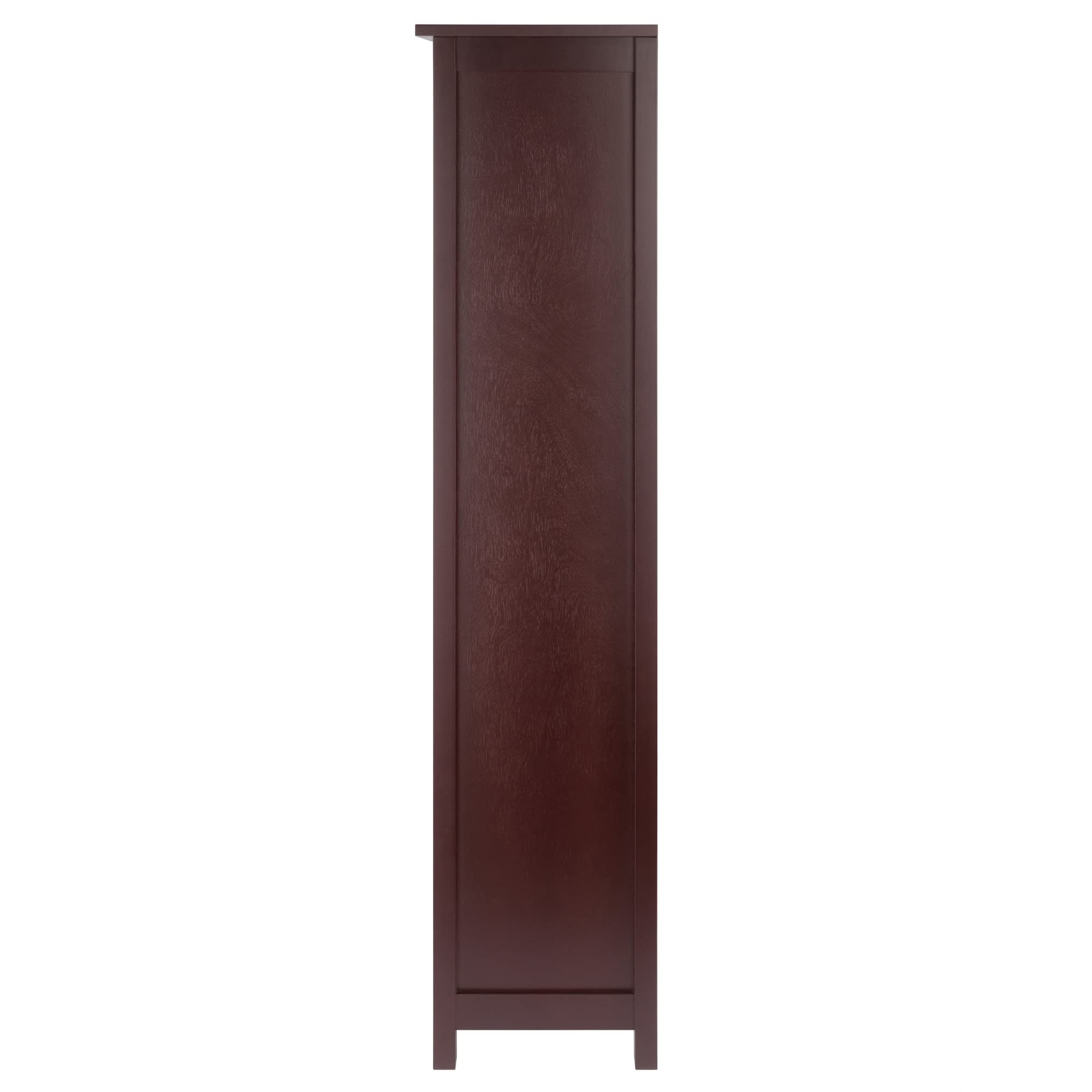 Winsome Verona 4-Tier Small Storage Organizer Shelf, Walnut & Black Finish - Perfect for Bedroom, Bathroom, and Office Organization