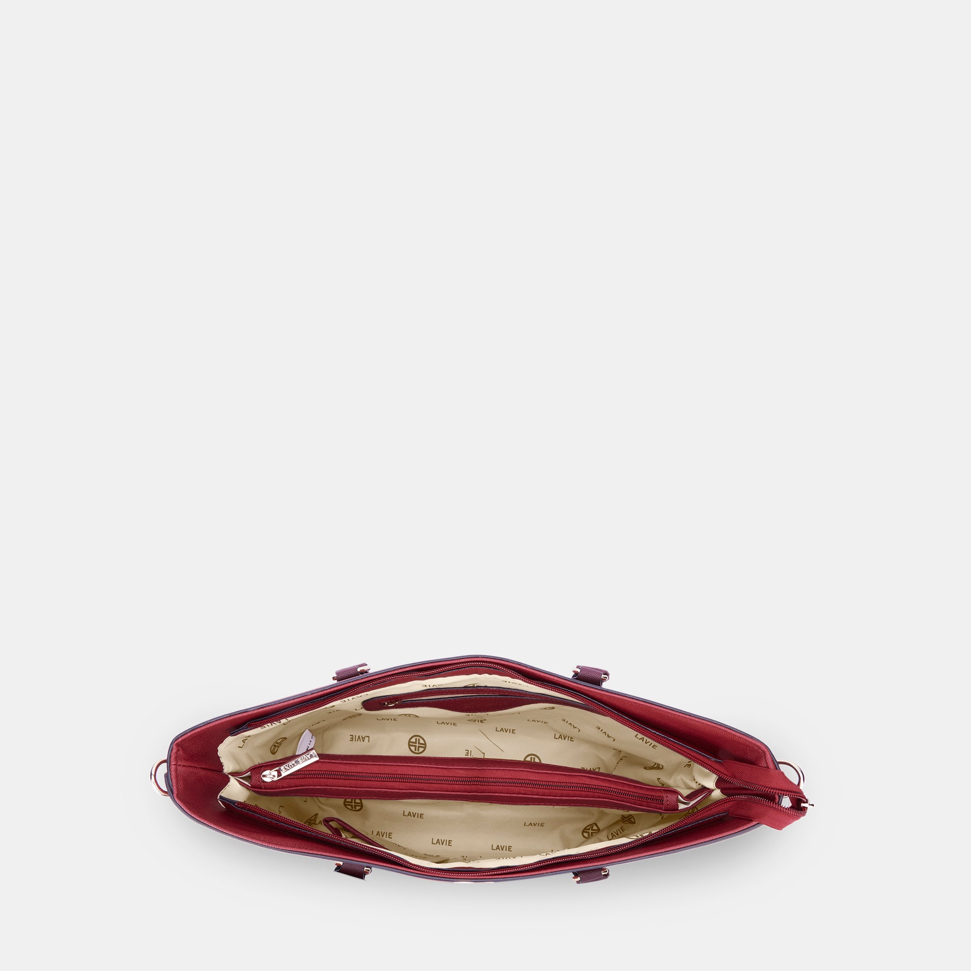 Lavie Luxe Haiden Red Large Women's Tote Handbag - Stylish & Spacious Designer Purse for Work, Travel & Everyday Use