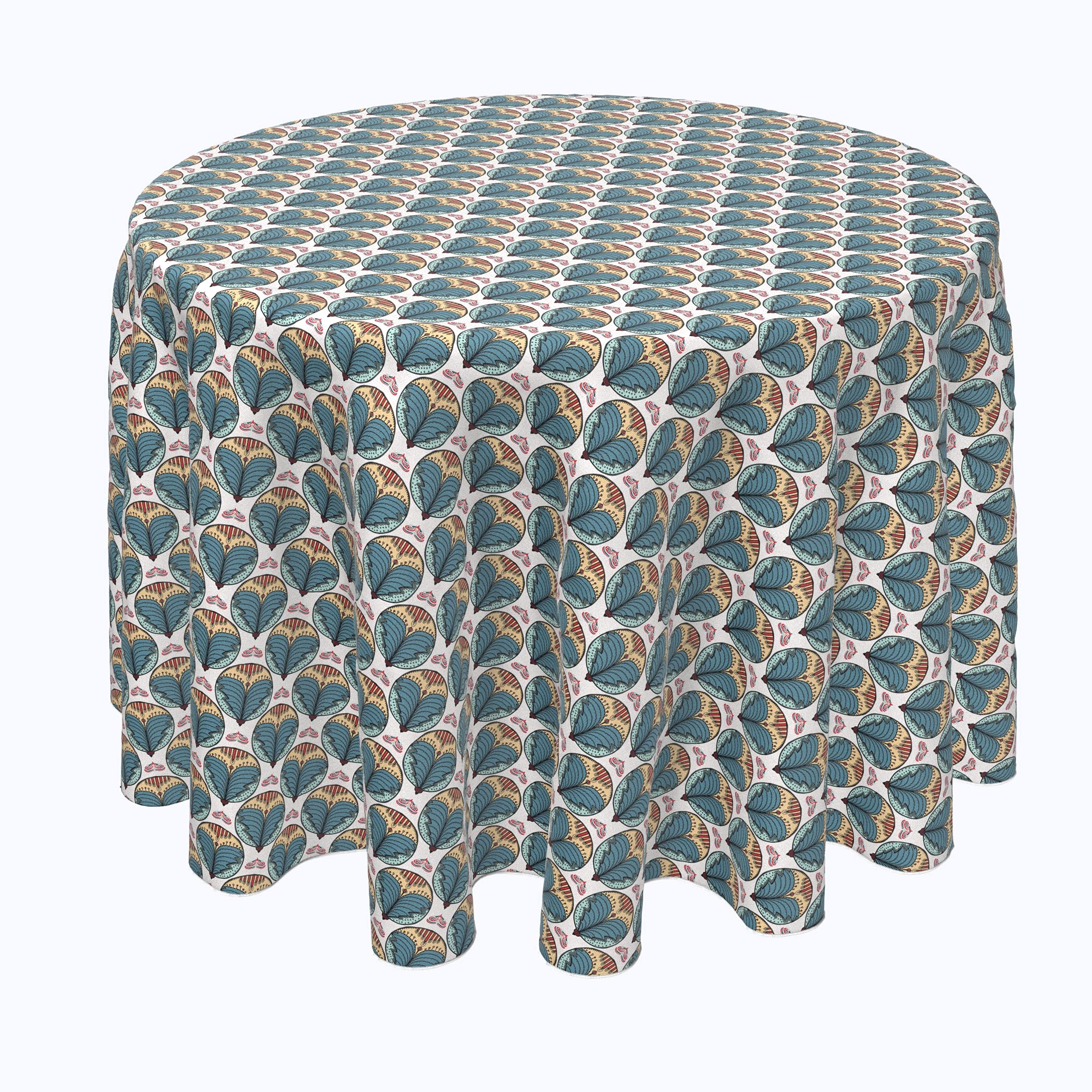 120 Inch Round Tablecloth - 100% Polyester Seamless Holiday Table Cover for Christmas, Thanksgiving, Parties & Special Events