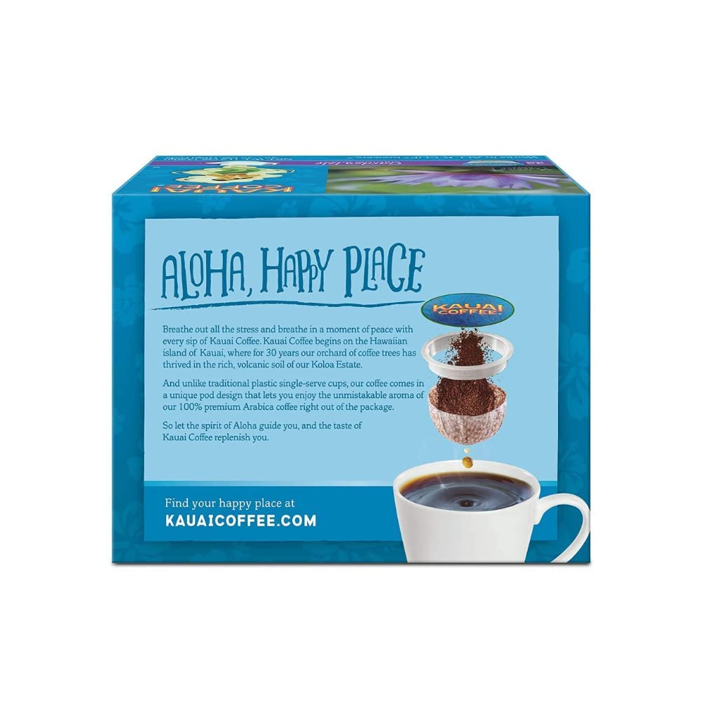 Kauai Coffee Garden Isle Medium Roast - 100 Single Serve Coffee Pods for Keurig | Perfect for Home, Office & Travel Use