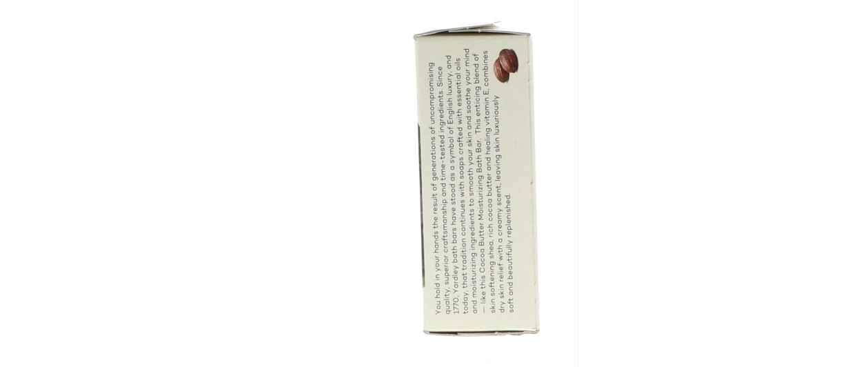 Yardley London Cocoa Butter Moisturizing Bath Soap Bar 4.0 oz - Naturally Hydrating & Fragrant for Women - Perfect for Daily Skincare & Relaxing Bath Time