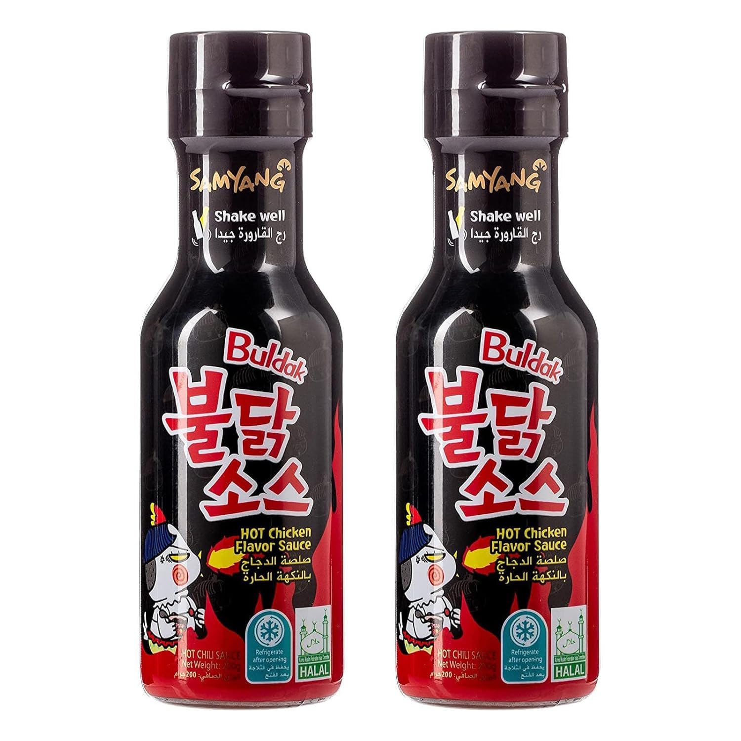 Samyang Buldak Korean Spicy Hot Chicken Flavor Sauce - 7oz (Pack of 2) - Authentic Korean Hot Sauce for Ramen, Stir Fry & Cooking - Perfect for Spicy Food Lovers & Home Chefs