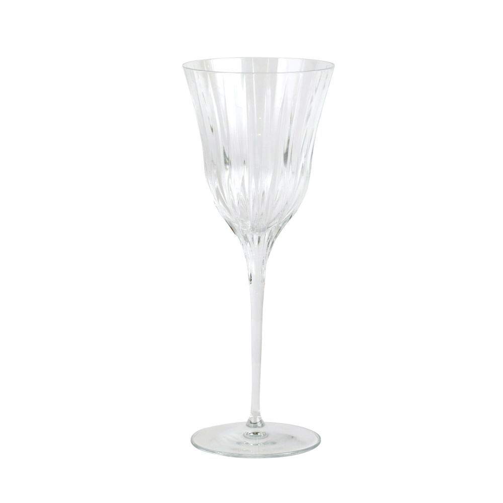Vietri Natalia 9 oz Wine Glass - Handcrafted Italian Artisan Glassware with Modern Design, Clear 9 Inch Stemware for Red Wine, White Wine, and Cocktails - Perfect for Dinner Parties, Weddings, and Home Entertaining