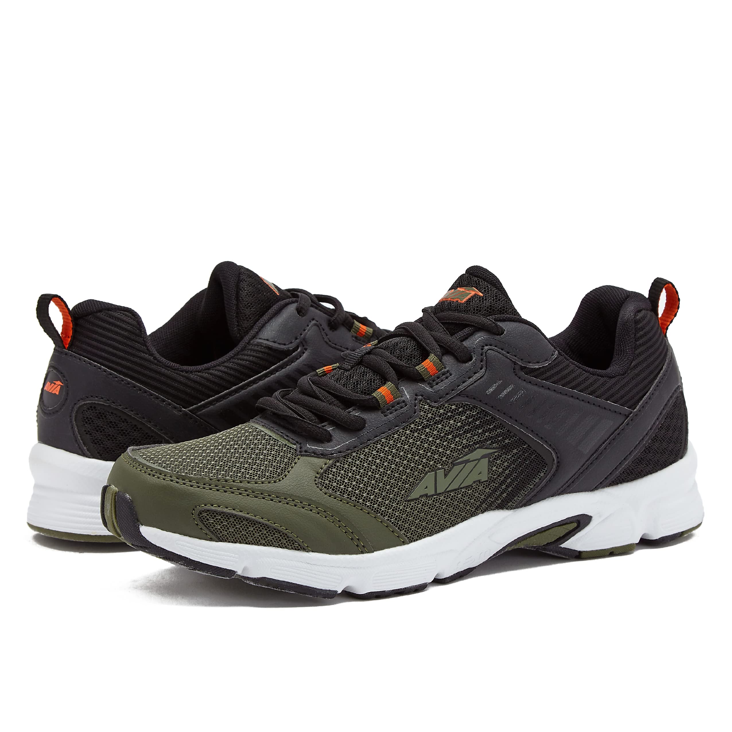 Avia Forte 2.0 Men's Lightweight Running Shoes - Trail & Road Athletic Sneakers for Jogging, Gym Workouts (Green/Black/Grey) | Perfect for Outdoor Training & Daily Fitness Activities