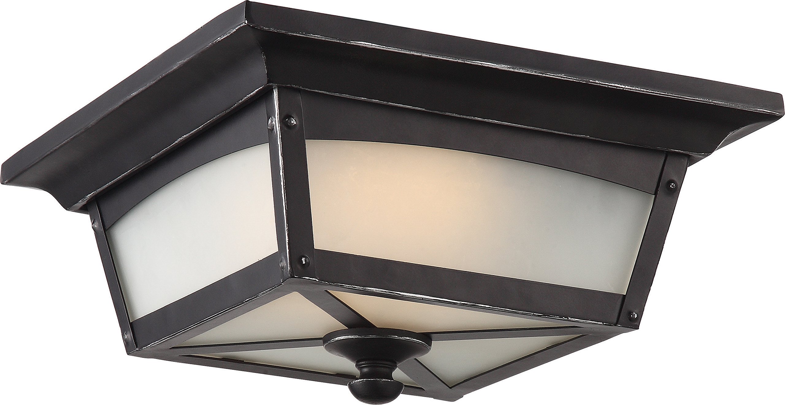 NUVO 62/823 Modern Black Flush Mount Ceiling Light Fixture - 5 Inch LED Lighting for Bedroom, Hallway & Closet - Energy Efficient Indoor Lighting Solution