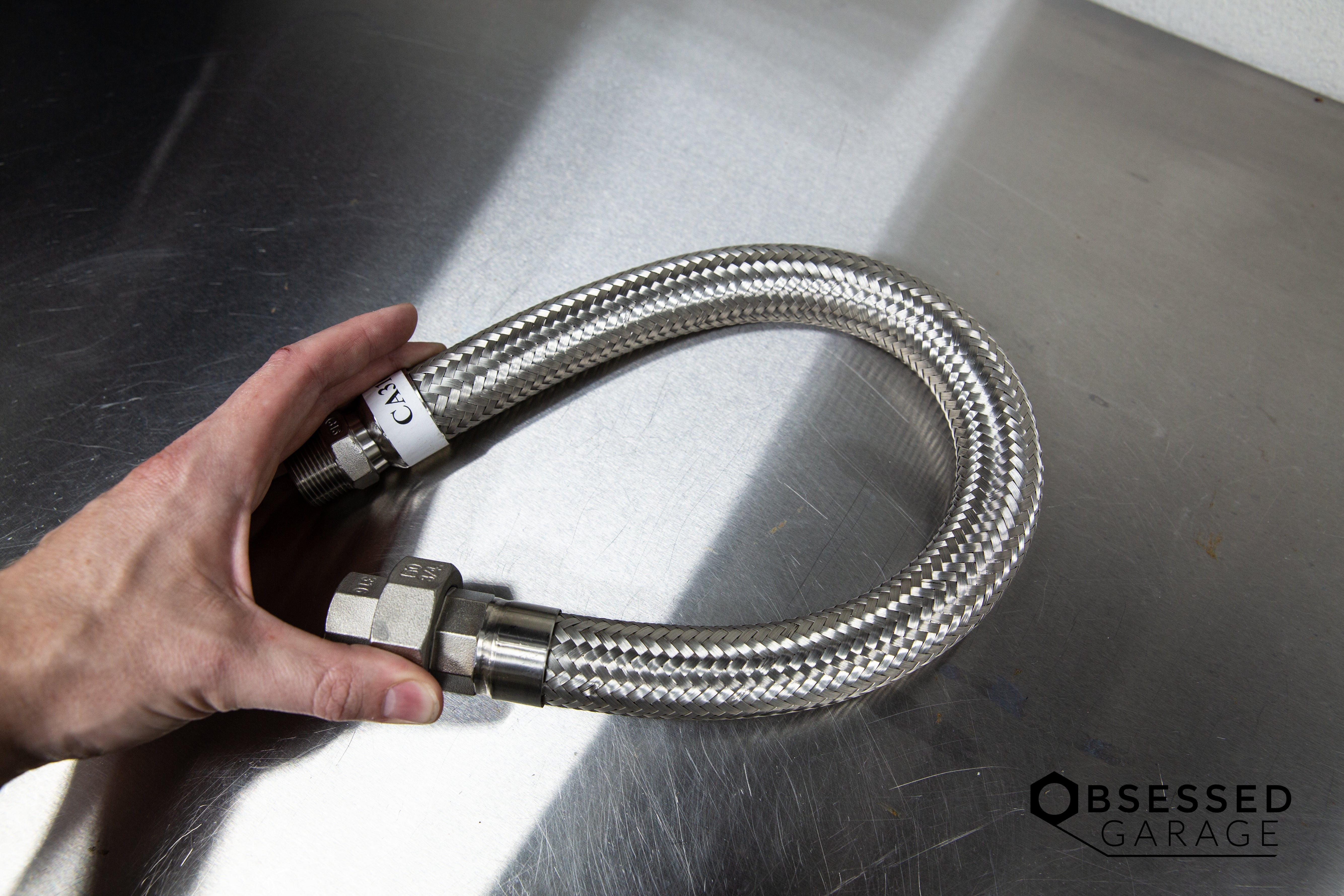 Premium Stainless Steel Inlet Hose for Prevost Piping Kit - 3/4