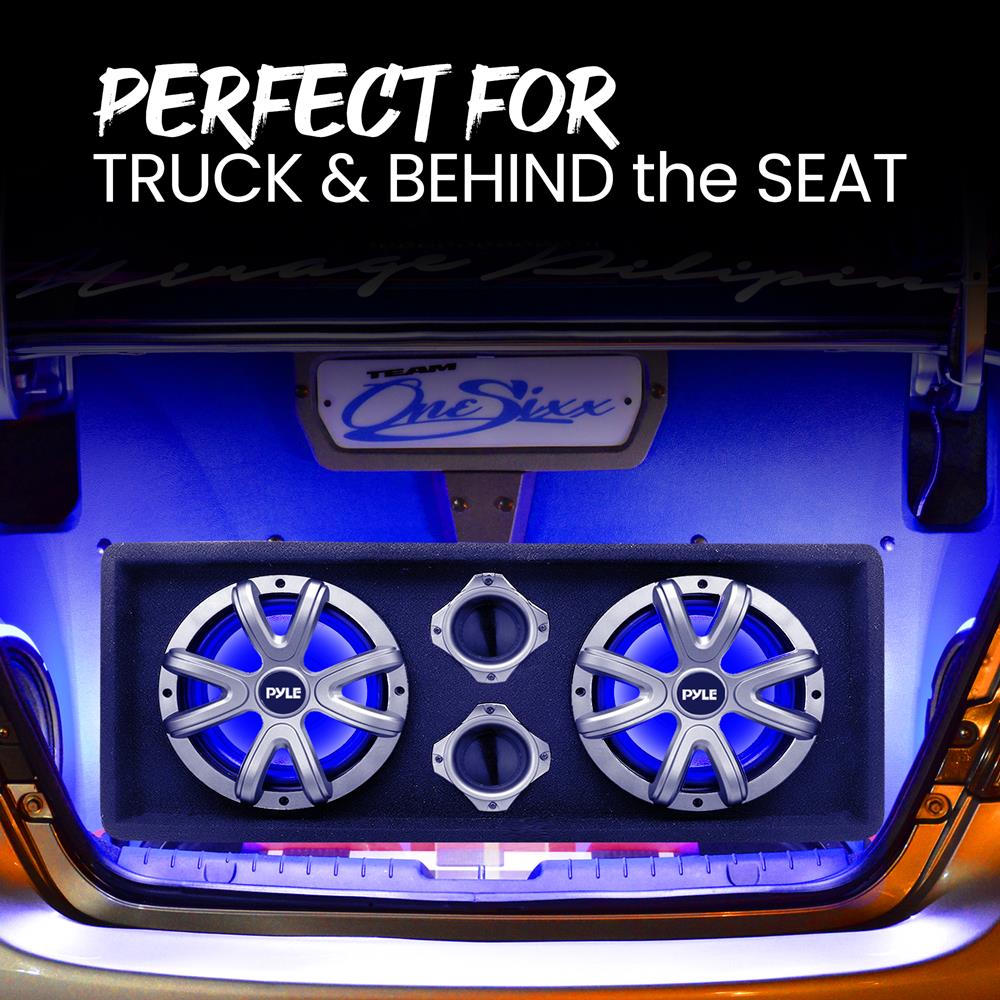 Premium Active Dual Bass Subwoofer Box System - High Power Car Audio for Deep Bass & Clear Sound - Perfect for Trucks, SUVs & Custom Car Audio Setups