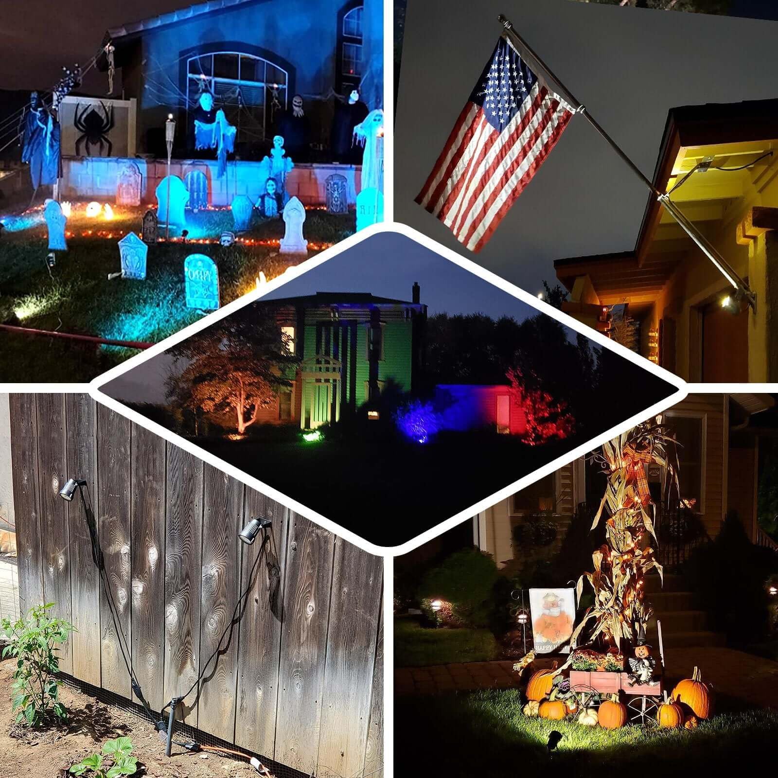 Efavormart 6W White LED Backdrop Uplight - Waterproof Outdoor Landscape Spotlight for Garden, Patio, and Wedding Decor Lighting