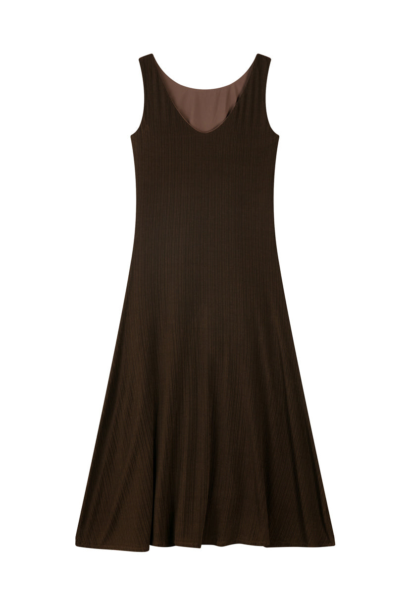 Gwynne Knit Dress in Warm Walnut - Cozy & Stylish Women's Sweater Dress for Fall & Winter | Perfect for Casual Outings, Office Wear & Holiday Parties