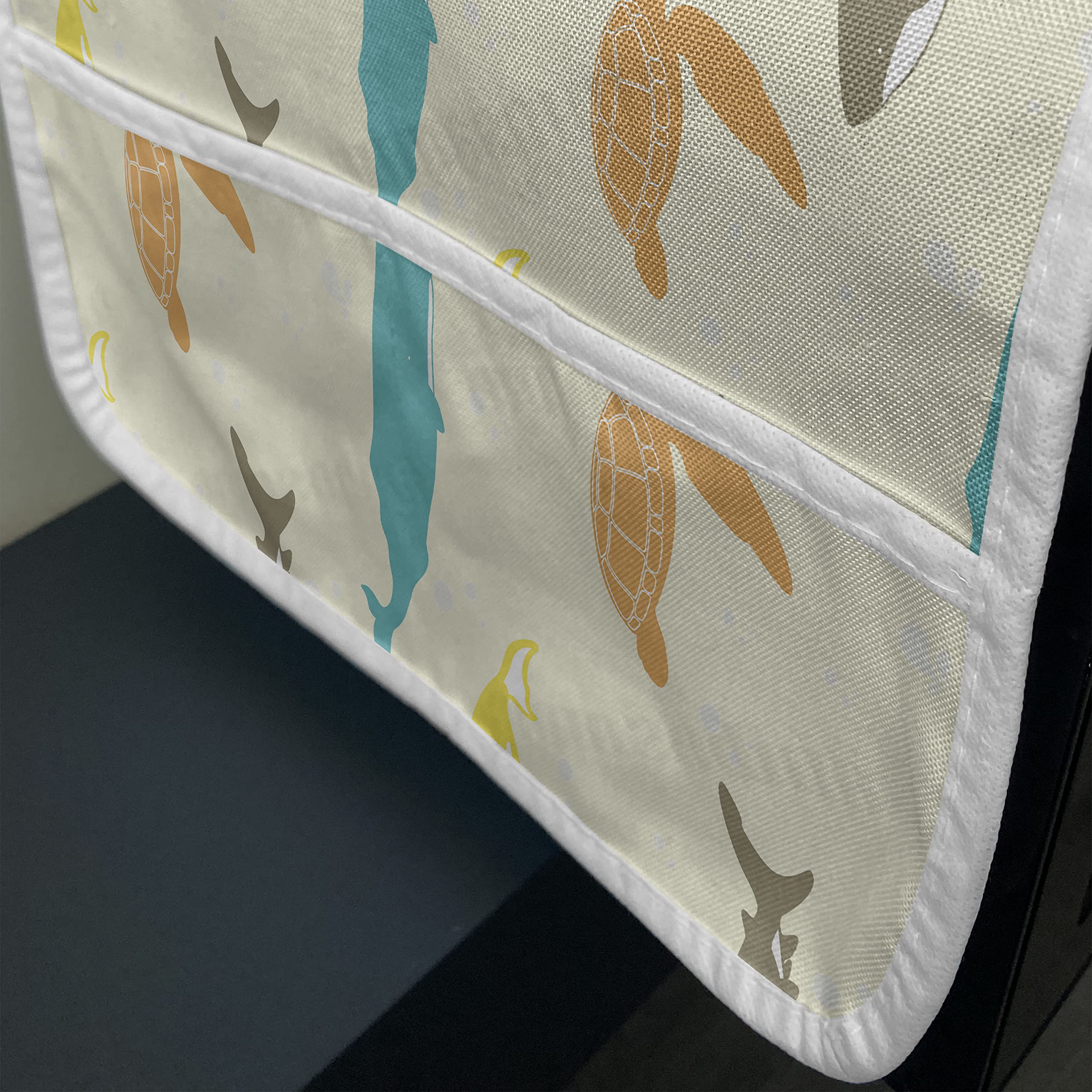 Ambesonne Waterproof Microwave Cover with Whale Shark & Turtle Design - 36