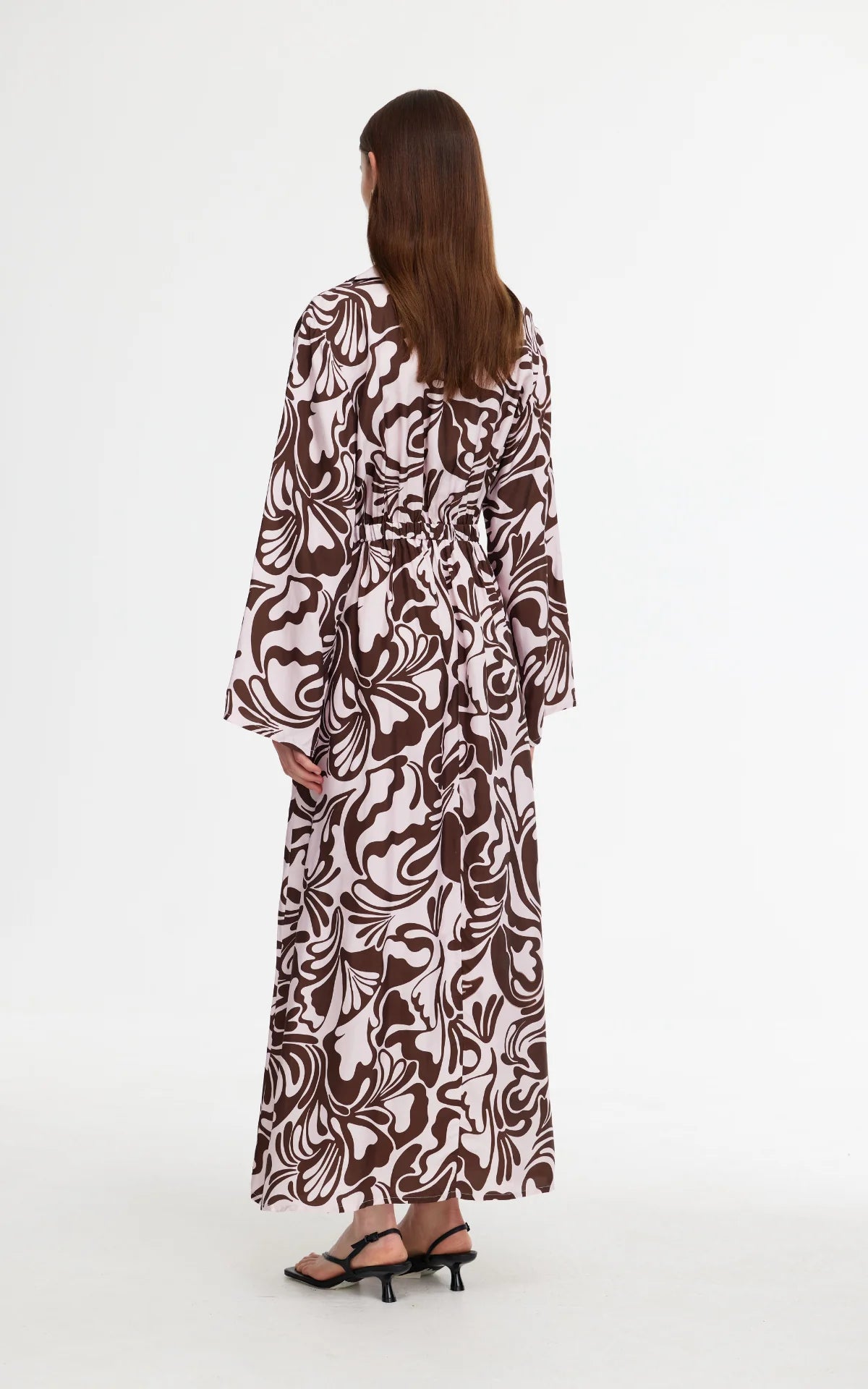Kinney Stevie Dress - Women's Floral Midi Dress with Short Sleeves & Elastic Waist | Perfect for Summer, Beach Vacations & Casual Outings