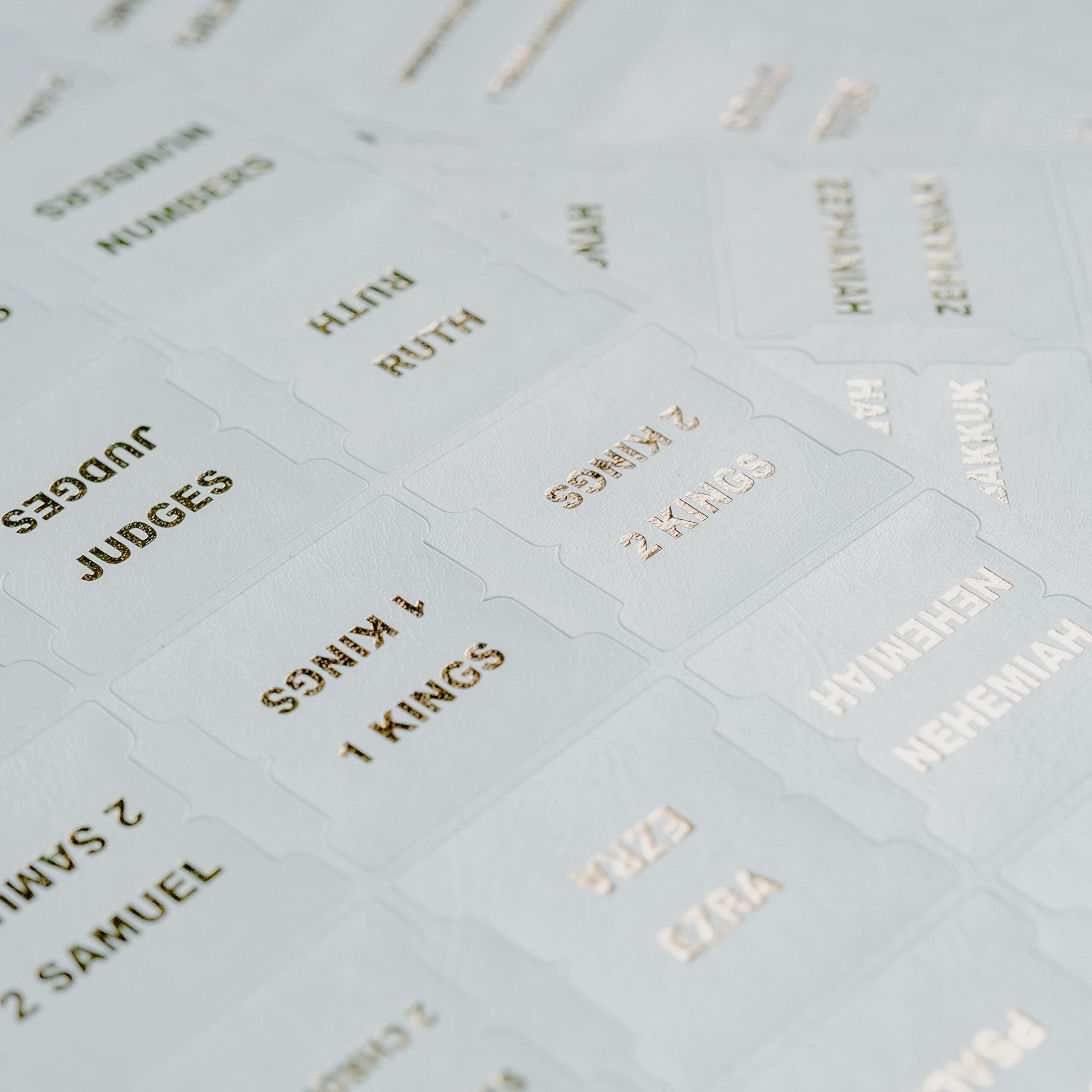 UPAFEXXI Leather Bible Tabs - Gold Foil Lettering for Easy Navigation | Perfect for Church & Study