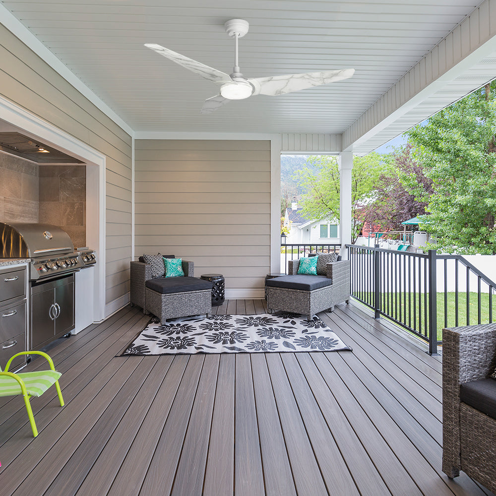 Trailblazer 56 Inch Smart Ceiling Fan with LED Light & Remote Control - Perfect for Outdoor Patio, Deck, and Backyard Relaxation