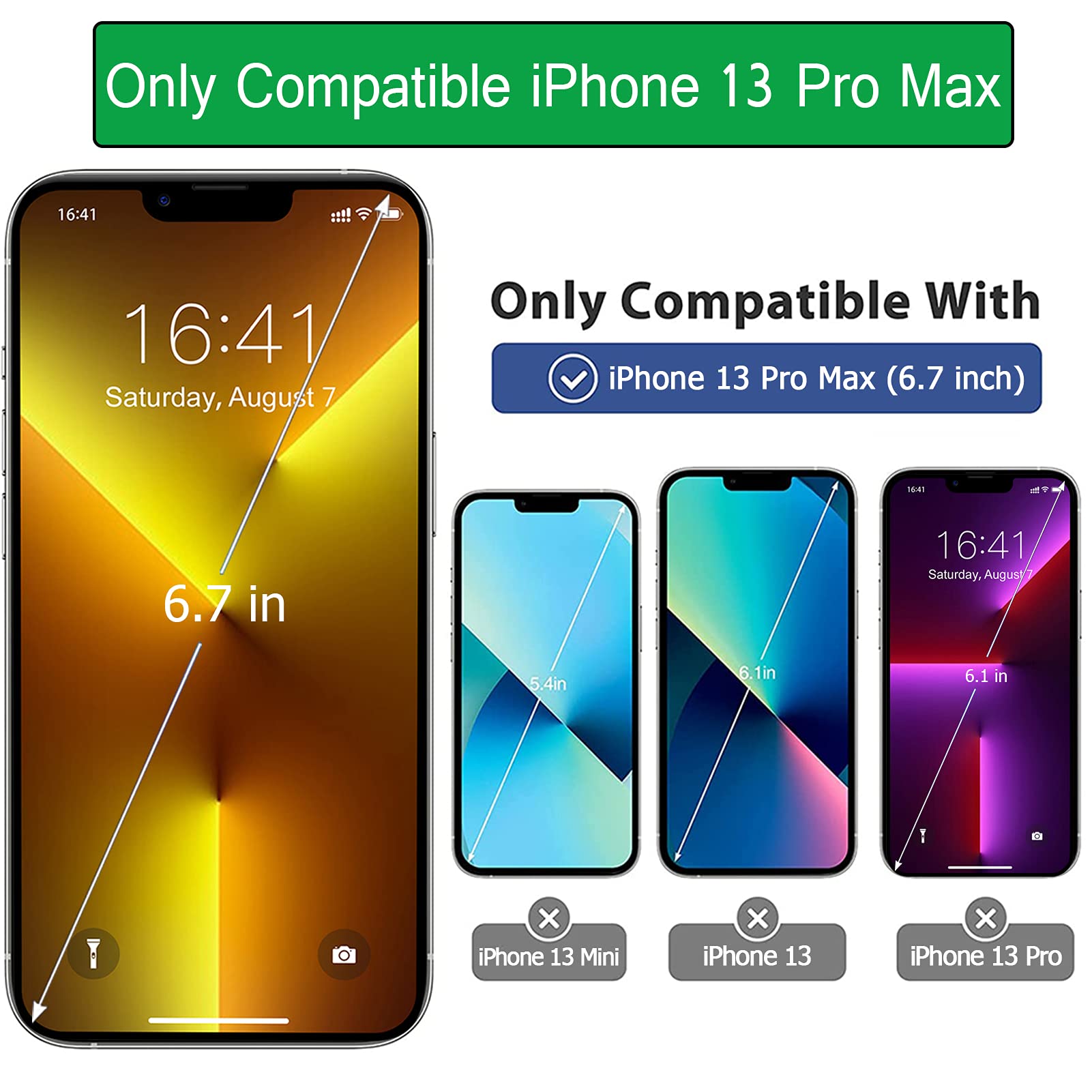 8500mAh Battery Case for iPhone 13 Pro Max - Extended Rechargeable Charging Case | Protective Power Bank with CarPlay Support | Perfect for Travel, Work & Outdoor Activities (Black, 6.7 inch)