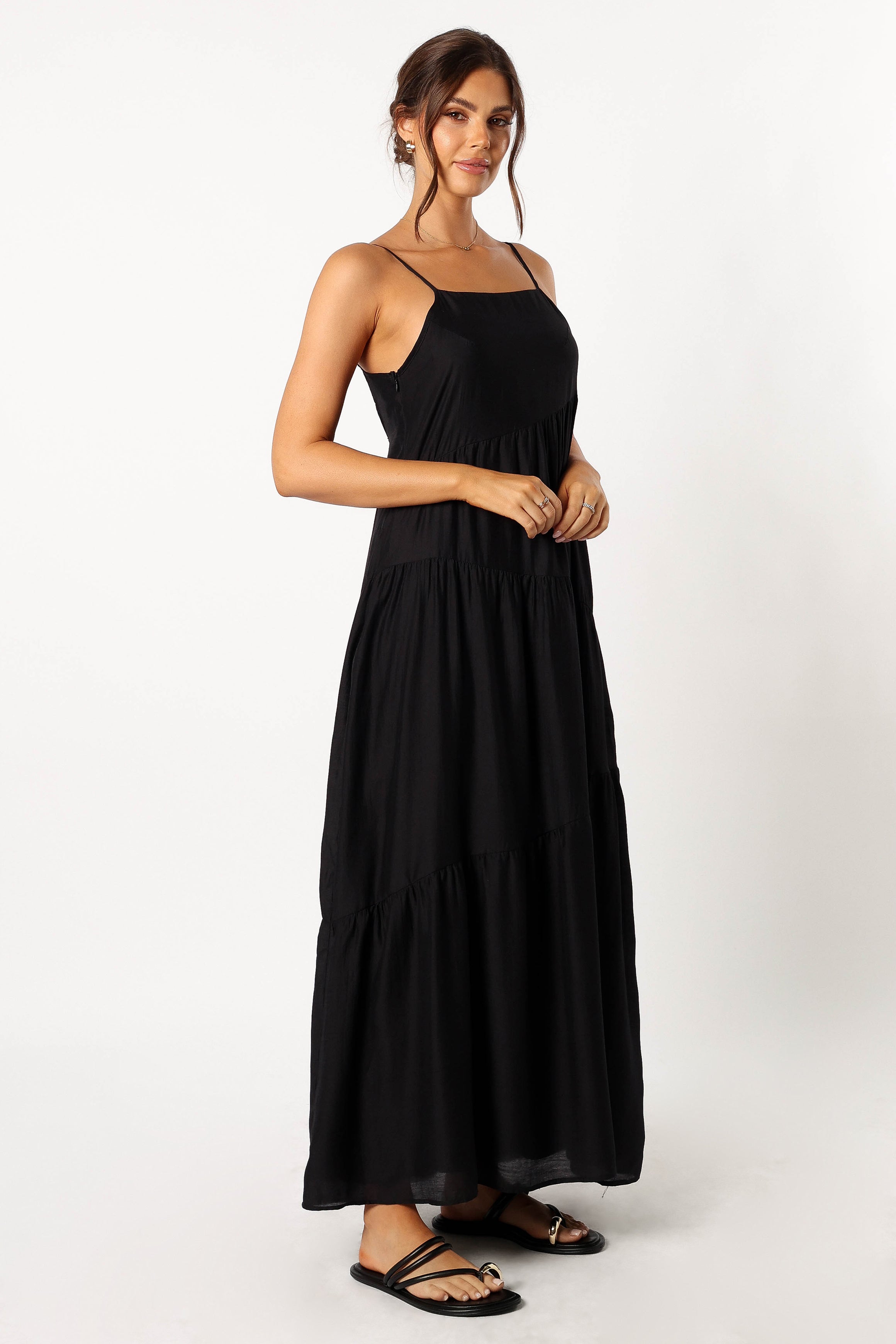 Bennie Midi Dress for Women - Elegant Black Flowy Dress for Casual Wear, Date Night & Summer Outfits | Perfect for Parties, Vacations & Everyday Style
