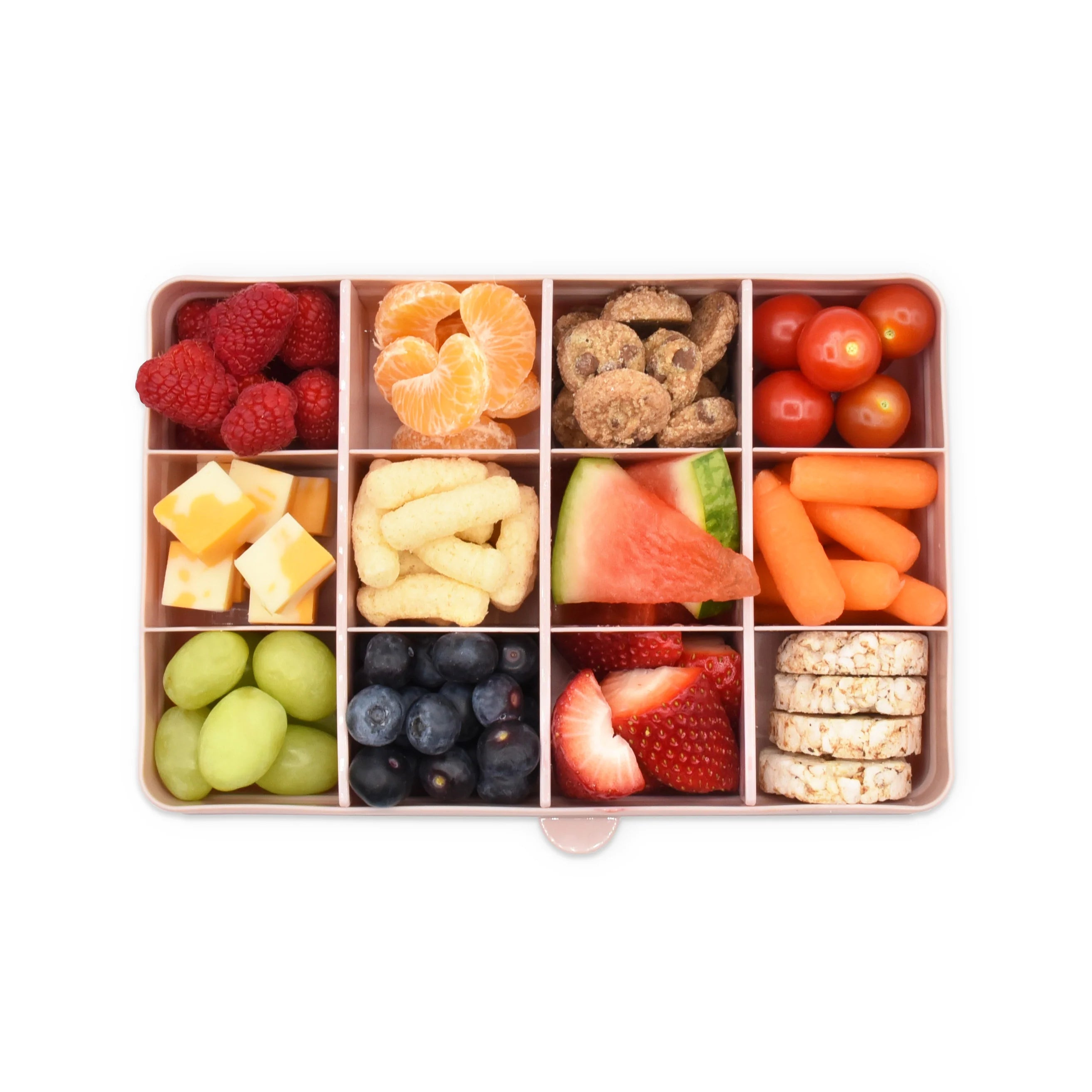 Melii Luxe Snackle Box - Premium Pink Snack Container for Parties, Picnics & On-the-Go | BPA-Free Food Storage with Dividers | Perfect for Charcuterie, Fruits & Treats