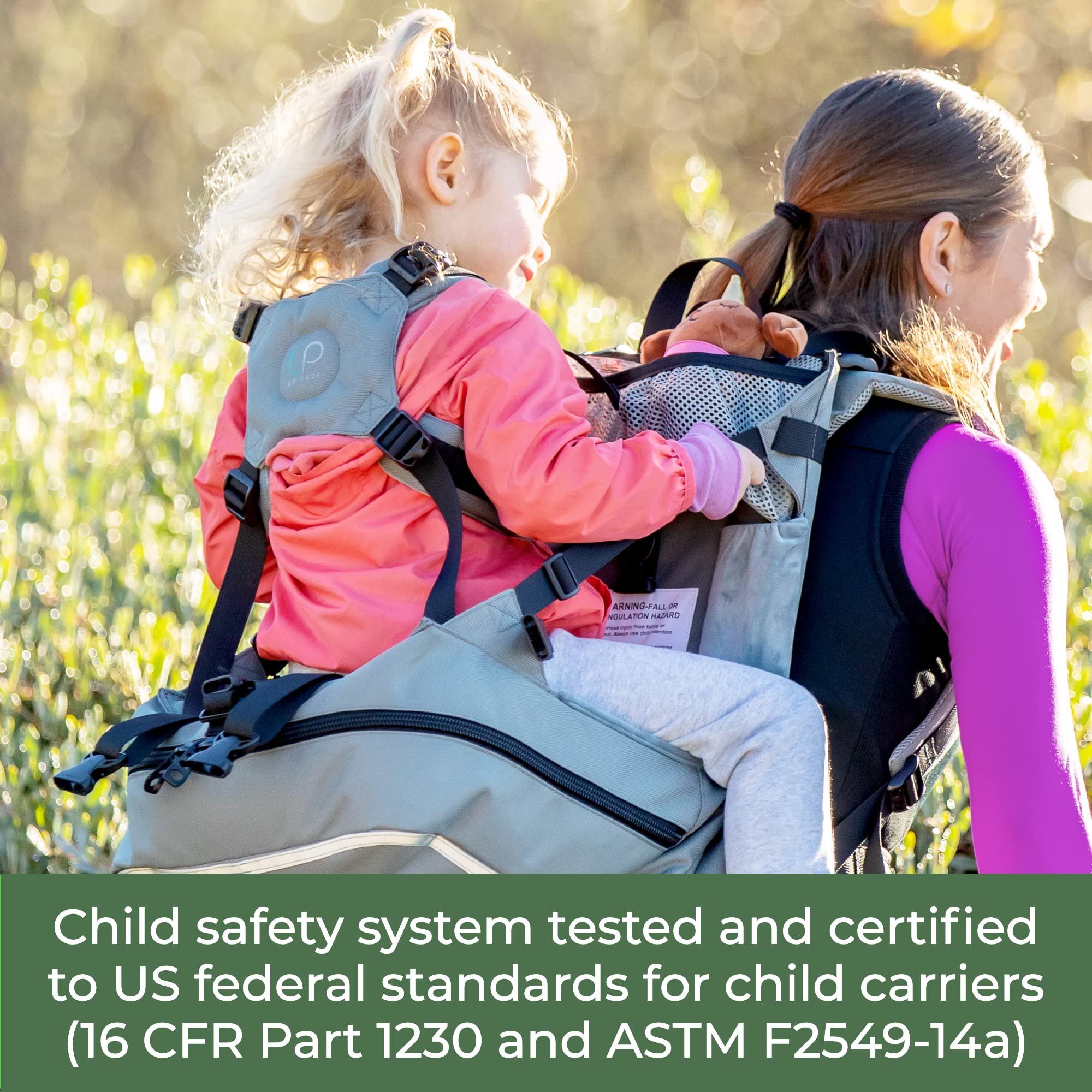 Up-Eaze Convertible Child Carrier Backpack - Adjustable Baby & Toddler Carrier for Hiking, Travel & Outdoor Adventures (Ages 2+)