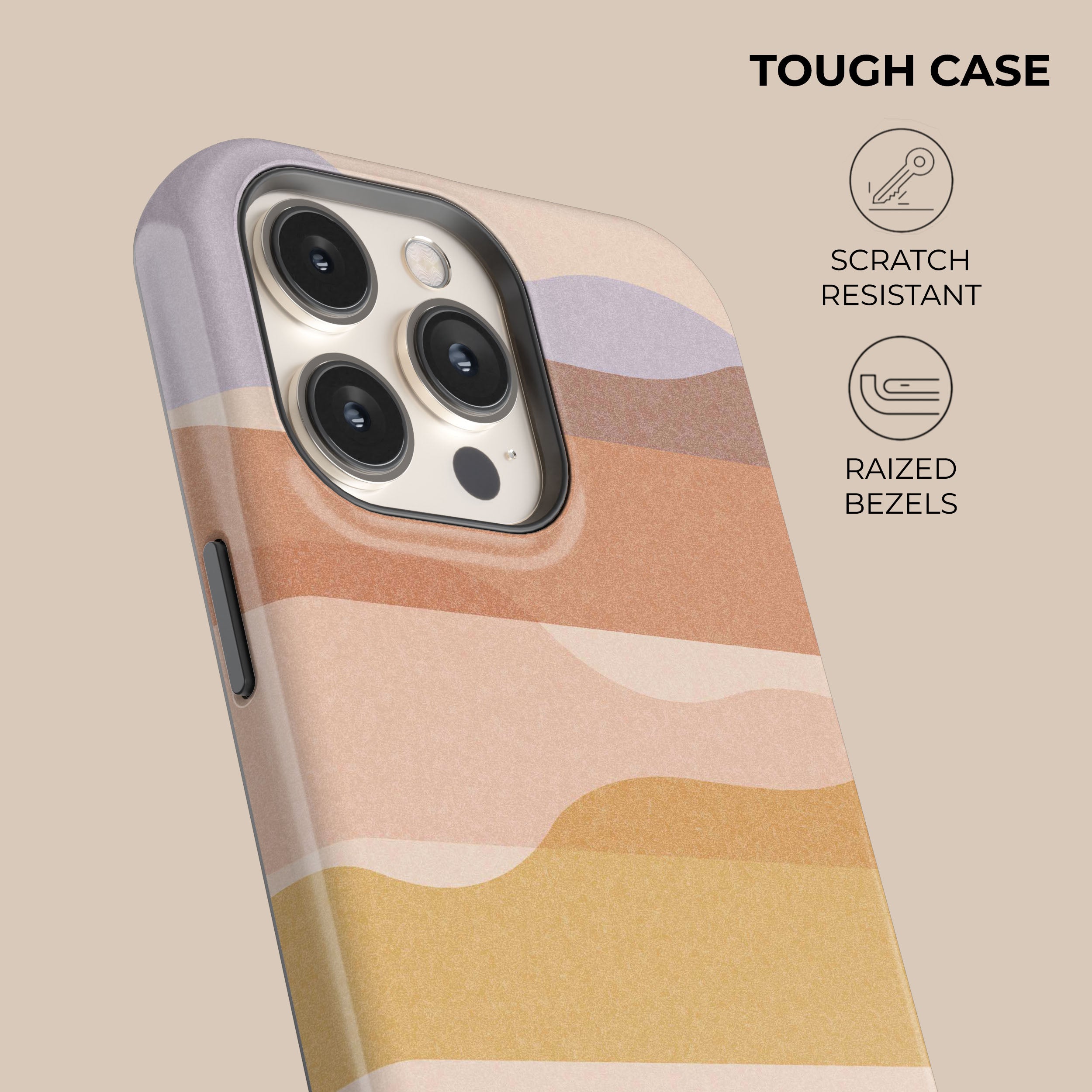 Cloudy Layers Shockproof Phone Case for iPhone 15/14/13 - Slim Protective Cover with Matte Finish | Perfect for Outdoor Adventures & Daily Use