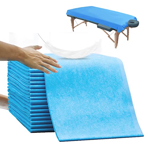 100-Pack Disposable Nonwoven Massage Table Sheets - Waterproof, Breathable Spa Bed Covers for Tattoo, Lash & Esthetician Services - Pink/Blue - Ideal for Salon, Spa & Tattoo Parlor Hygiene Protection