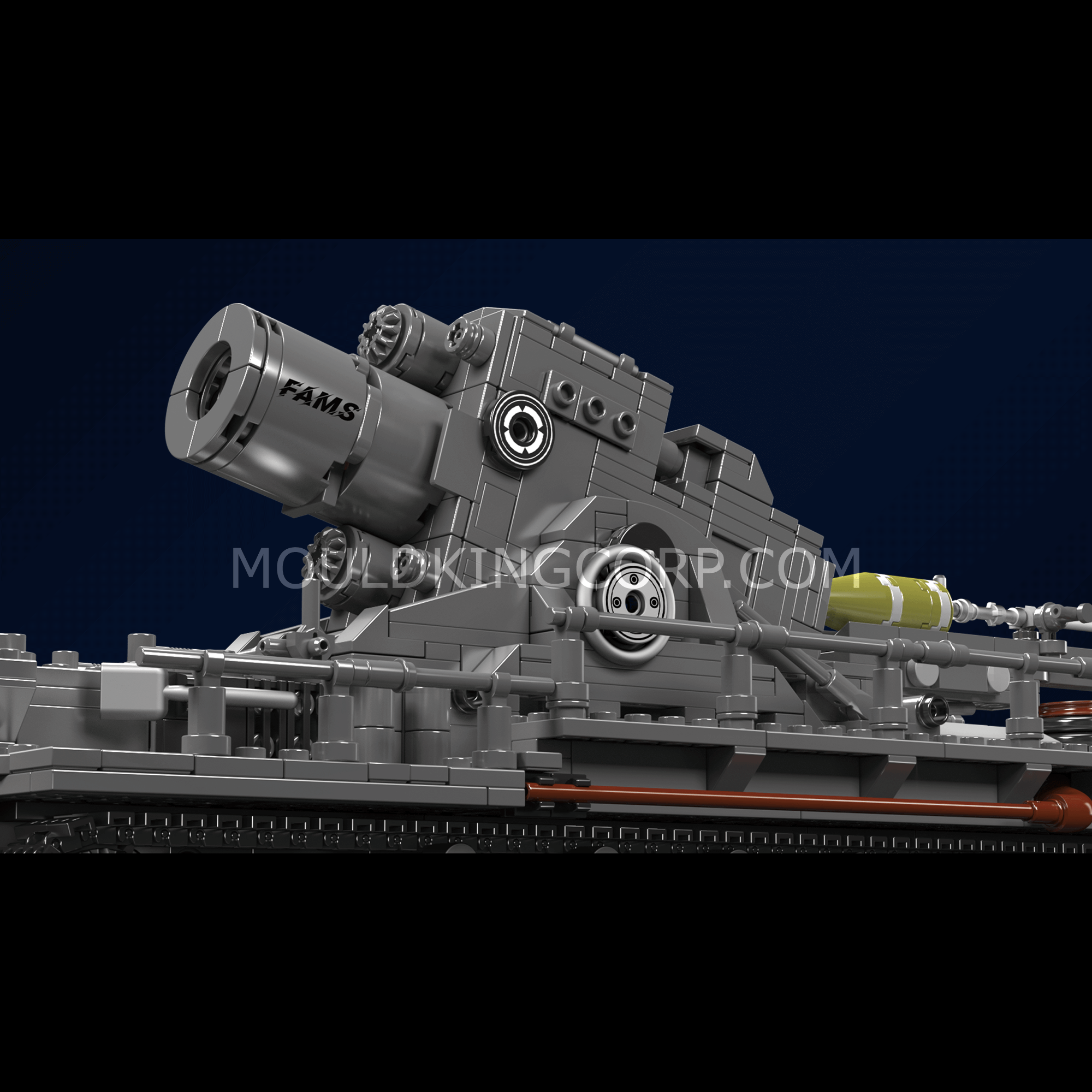 Mould King 20028 Remote Control Karl Mortar Tank Building Kit - 1,648 Pieces STEM Toy for Adults & Kids | Military Model Collection, DIY Engineering Project, Gift for Tank Enthusiasts
