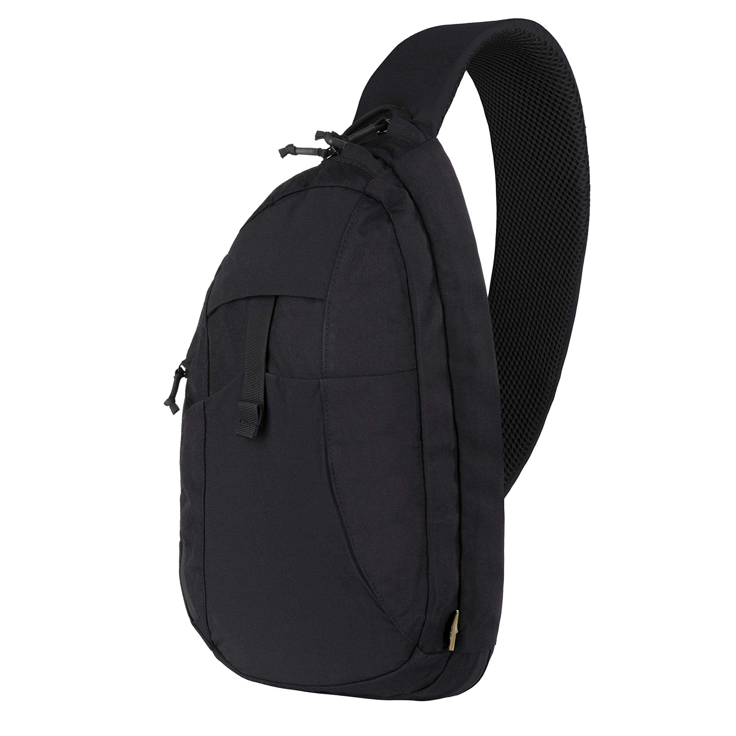 Helikon-Tex EDC Sling Backpack - Compact Tactical Crossbody Bag for Men & Women, Water-Resistant Black Daypack for Urban Commute, Travel & Outdoor Adventures
