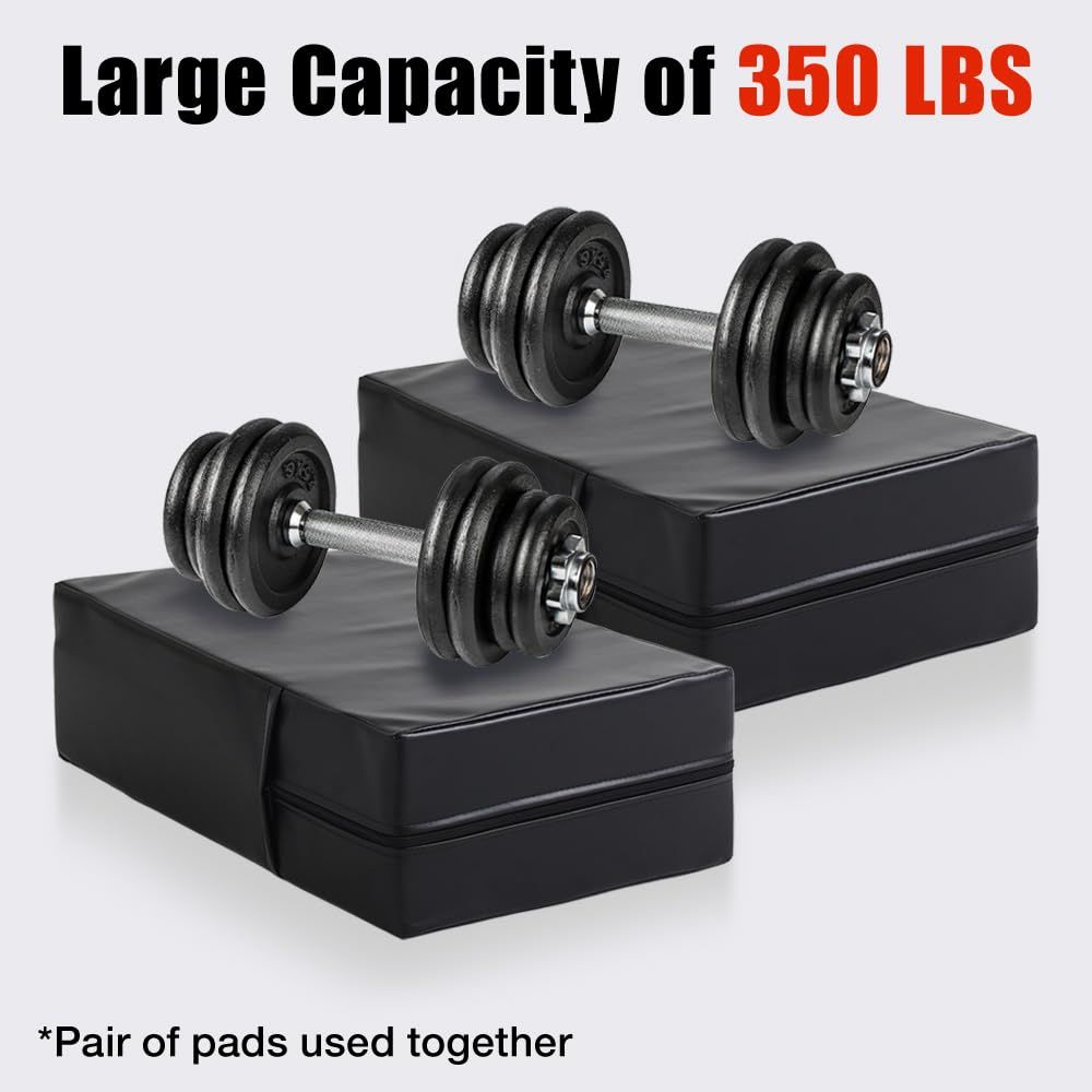 Japard Silencer Drop Pads (2-Pack) - Weightlifting Crash Cushions with PVC Cover & Carry Handles for Gym, CrossFit, Home Workouts - Ideal for Fitness Training, Physical Therapy & Yoga Exercises